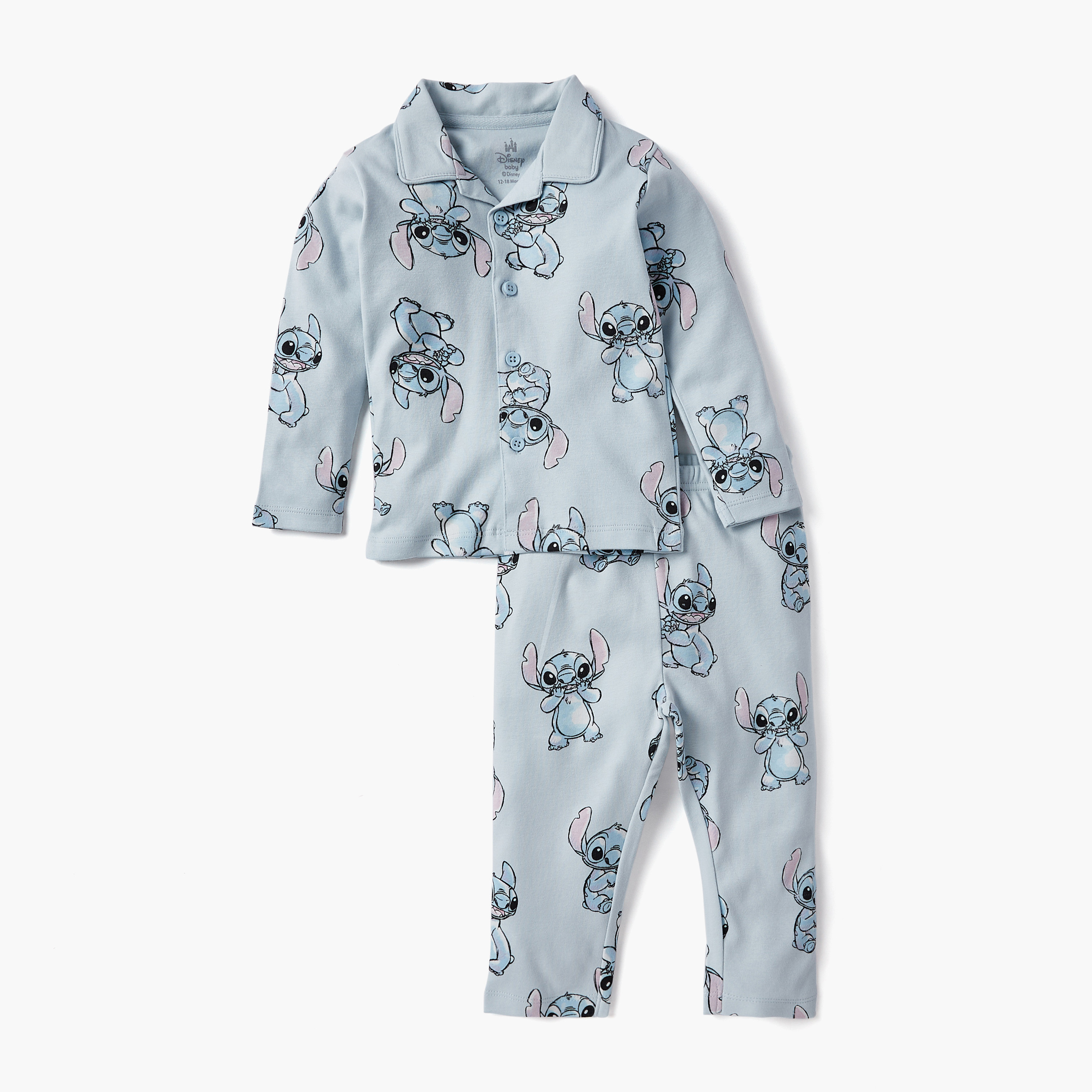 طقم قميص وبنطلون بيجاما بطبعات ستيتش من ديزني-baby-boys-clothing-nightwear-pyjamasets-image-1