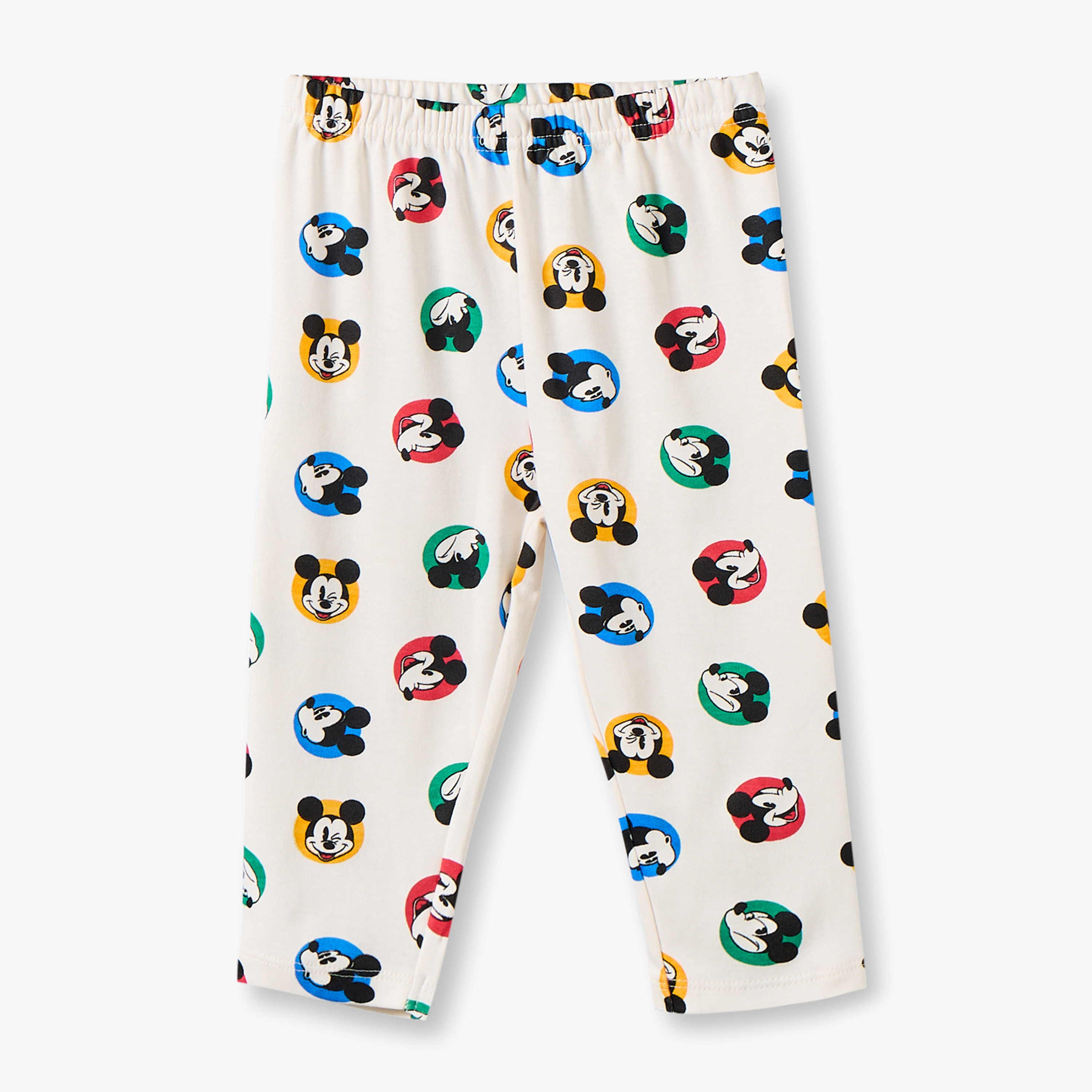 Disney Cotton Collared Long Sleeves Pyjama Set with Mickey Mouse Print-baby-boys-clothing-nightwear-pyjamasets-image-4
