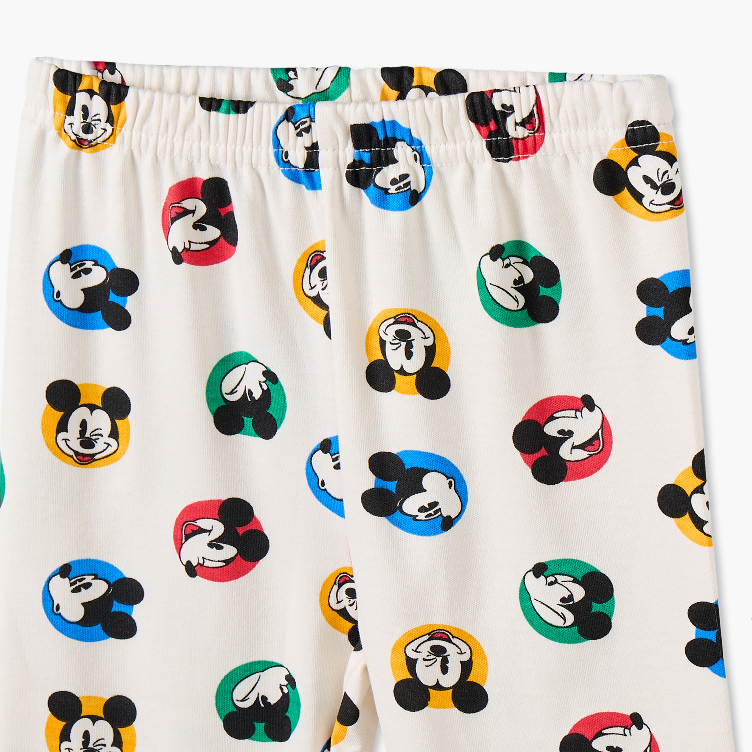 Disney Cotton Collared Long Sleeves Pyjama Set with Mickey Mouse Print-baby-boys-clothing-nightwear-pyjamasets-image-7