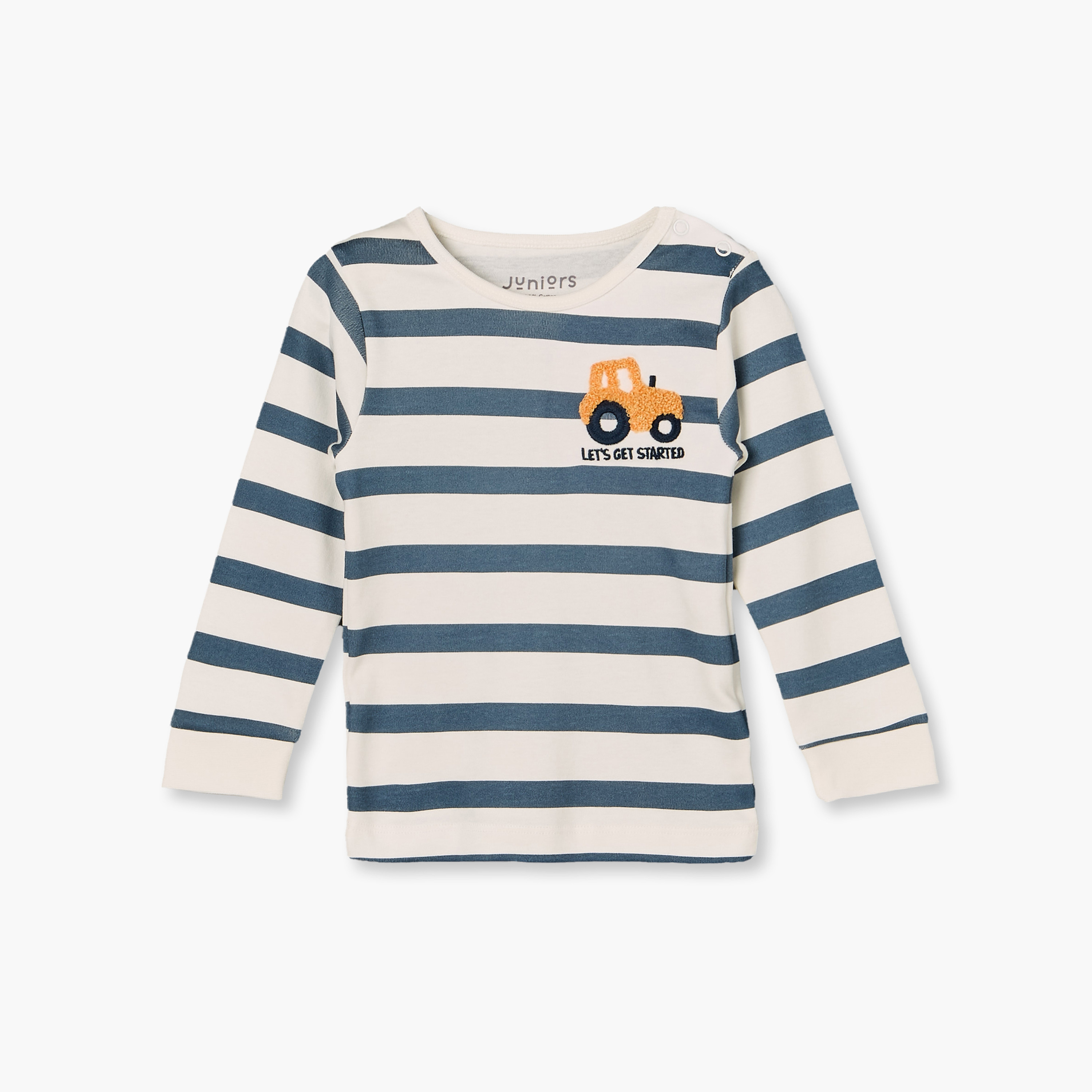 Pack of 2 Juniors Cotton Crew Neck Long Sleeves Pyjama Set with Farm Print-baby-boys-clothing-nightwear-pyjamasets-image-2