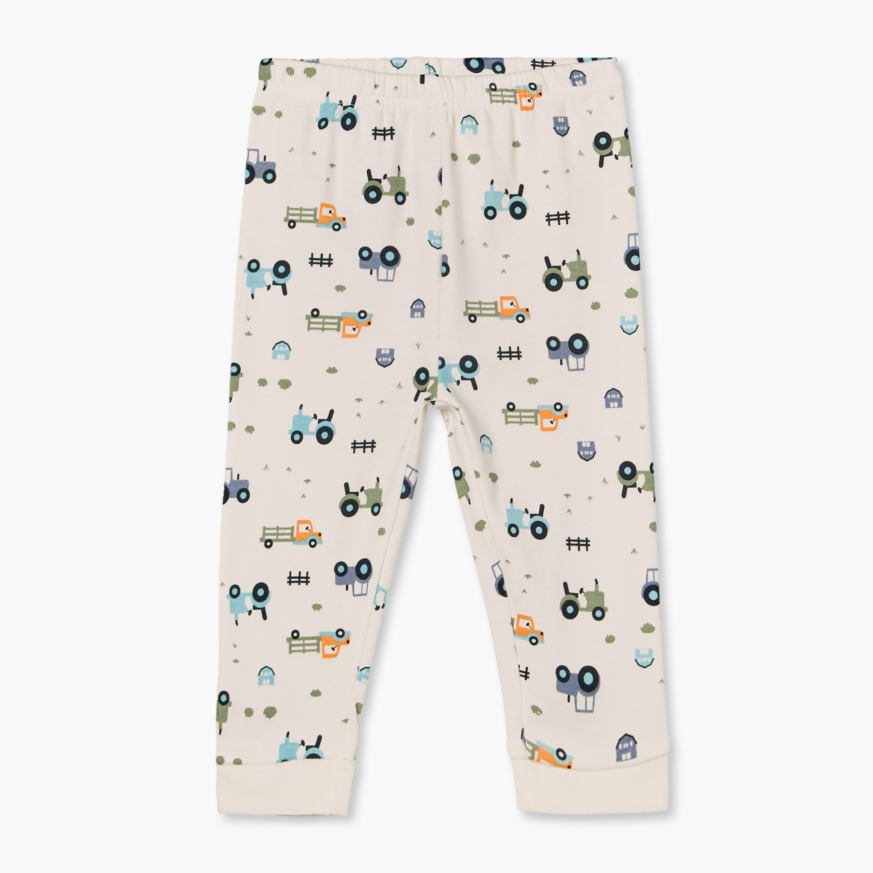 Pack of 2 Juniors Cotton Crew Neck Long Sleeves Pyjama Set with Farm Print-baby-boys-clothing-nightwear-pyjamasets-image-5