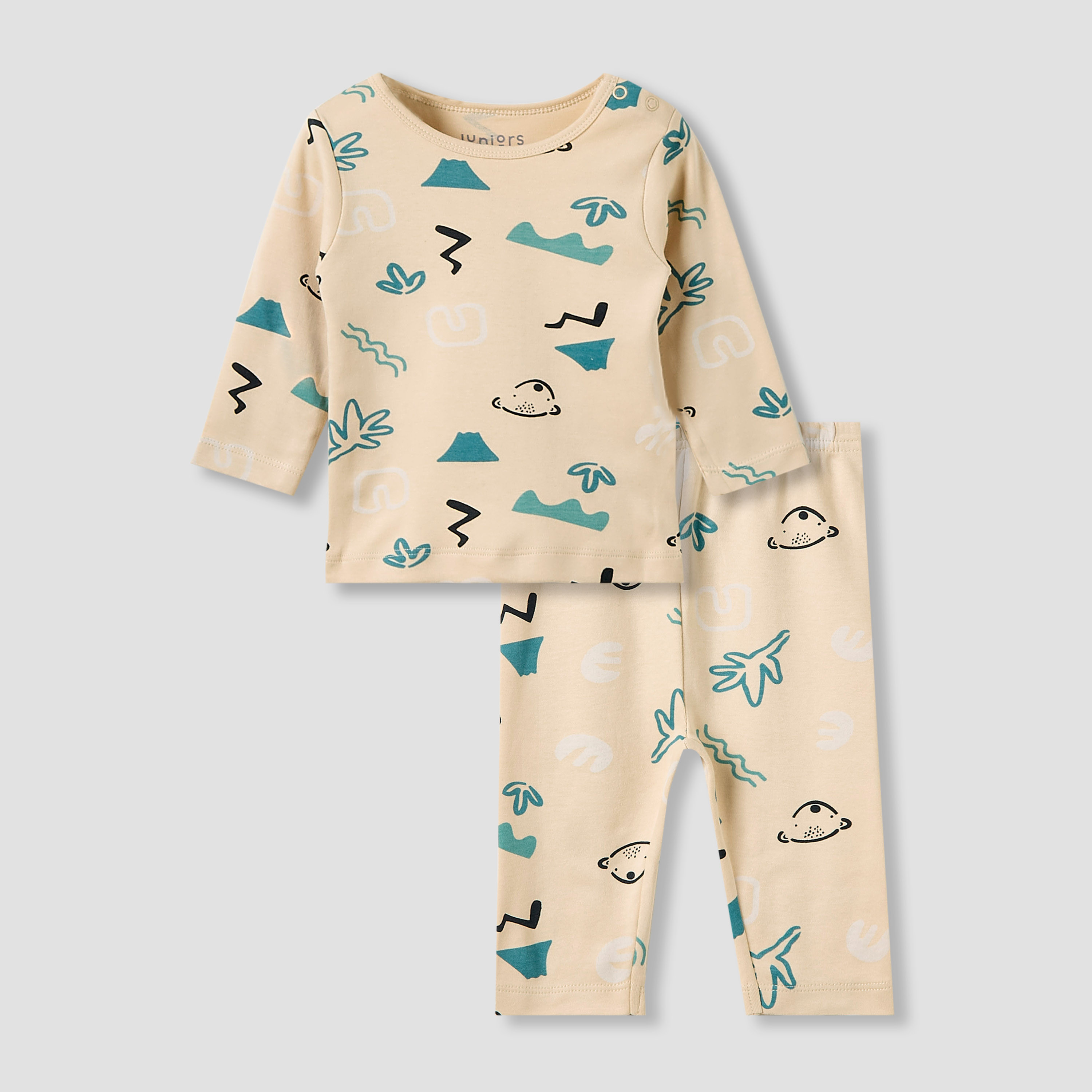 Juniors Pyjama Set with Graphic Print - Cotton - Long Sleeves-baby-boys-clothing-nightwear-pyjamasets-image-2
