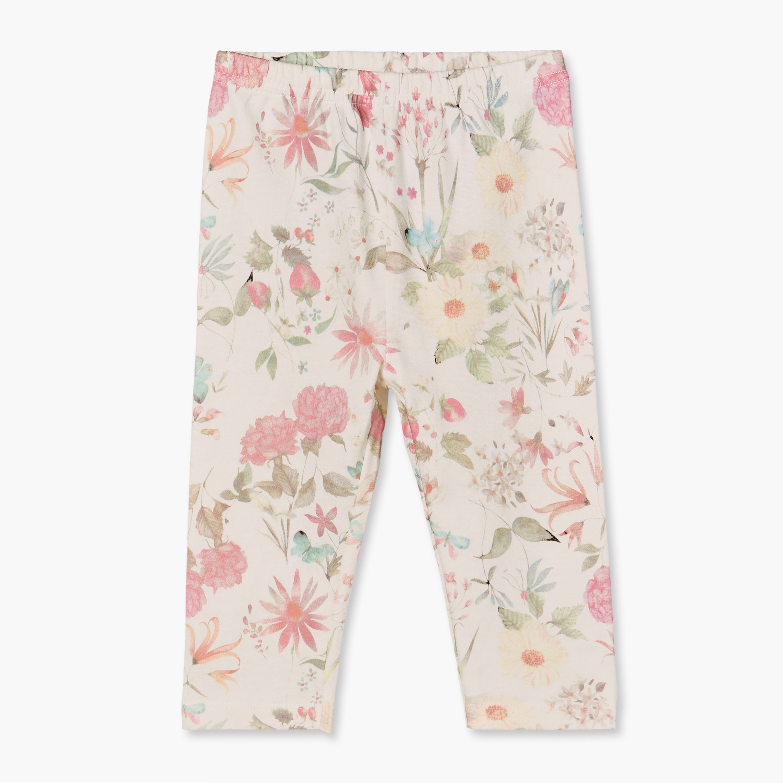 طقم بيجاما قطن بياقة ضيقة وأكمام طويلة وطبعات زهرية من جونيورز - عبوة من قطعتين-baby-girls-clothing-nightwear-pyjamasets-image-5