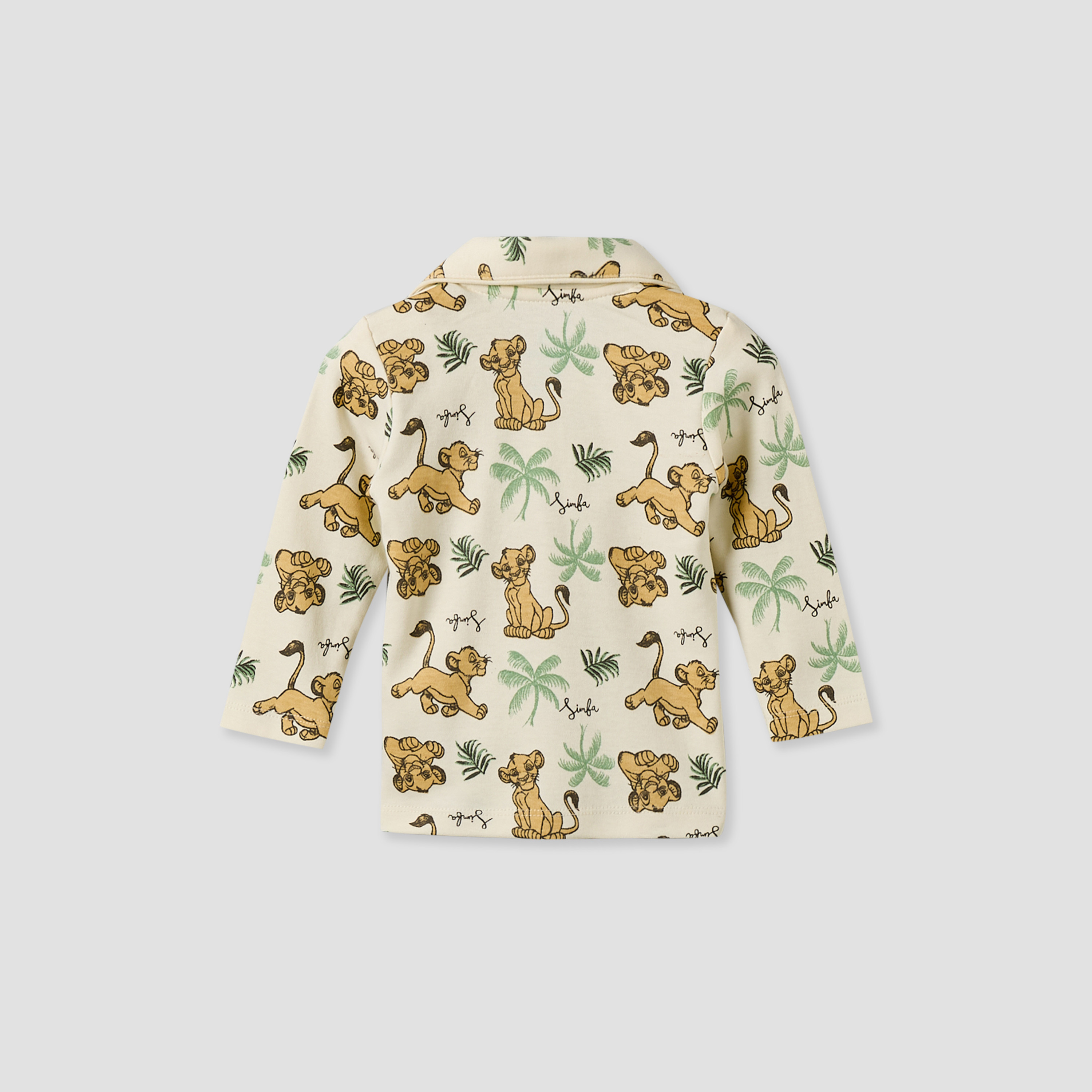 طقم بيجاما قطن بياقة عادية وأكمام طويلة وطبعات سيمبا من ديزني-baby-boys-clothing-nightwear-pyjamasets-image-5