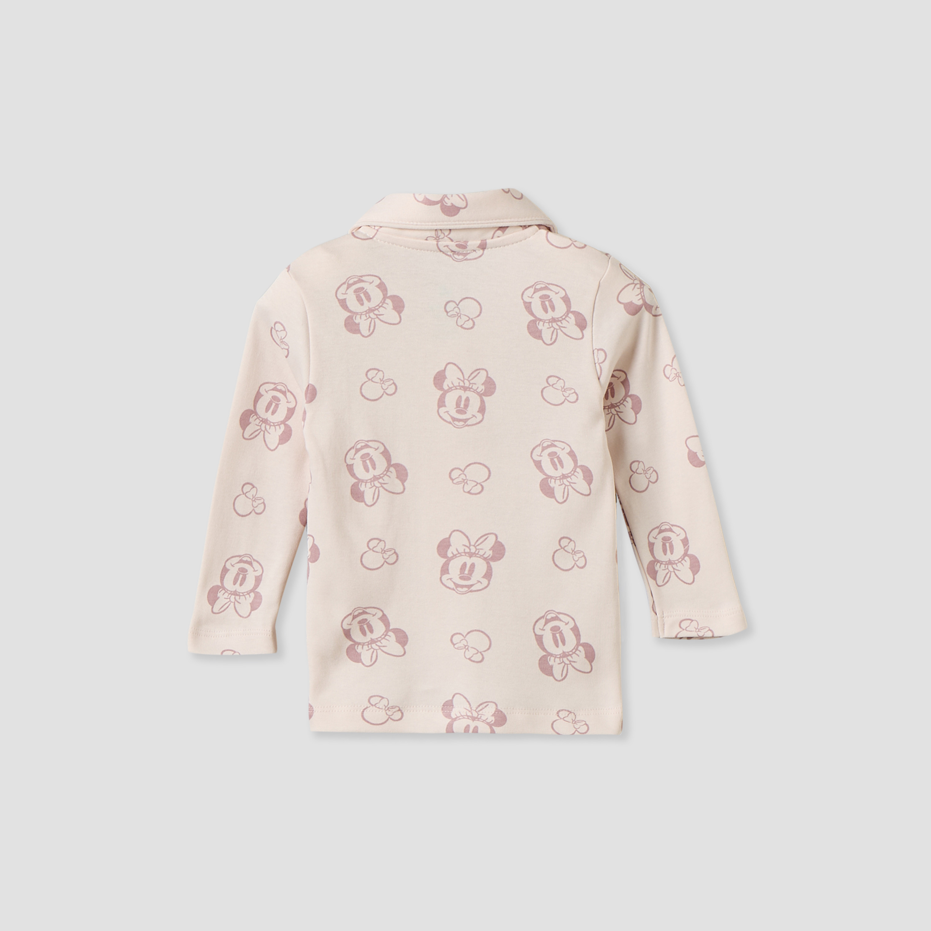 طقم بيجاما قطن بطبعات ميني ماوس وياقة عادية وأكمام طويلة من ديزني-baby-girls-clothing-nightwear-pyjamasets-image-5