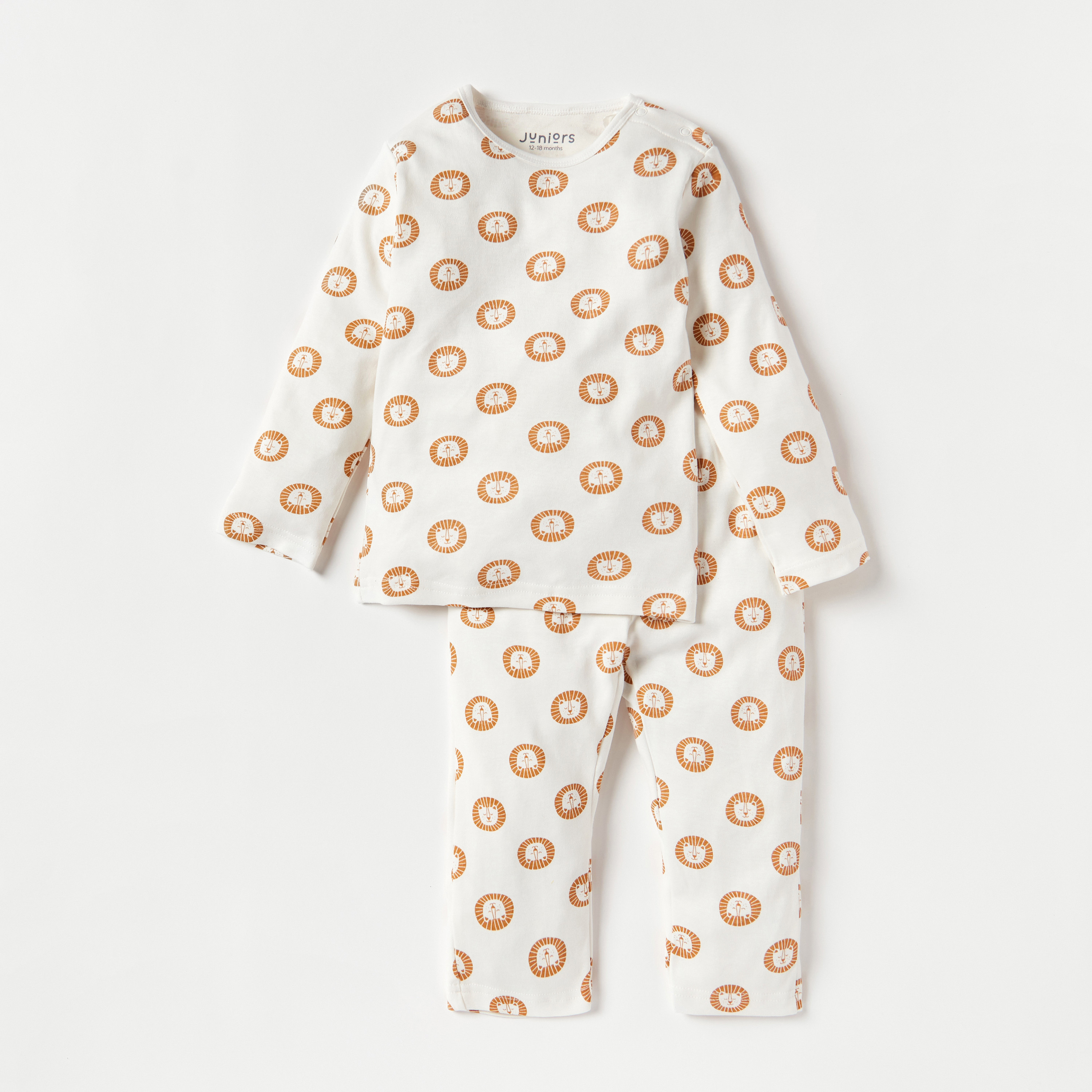 طقم بنطلون بيجاما وتيشيرت بأكمام طويلة وطبعات من جونيورز-baby-boys-clothing-nightwear-pyjamasets-image-1