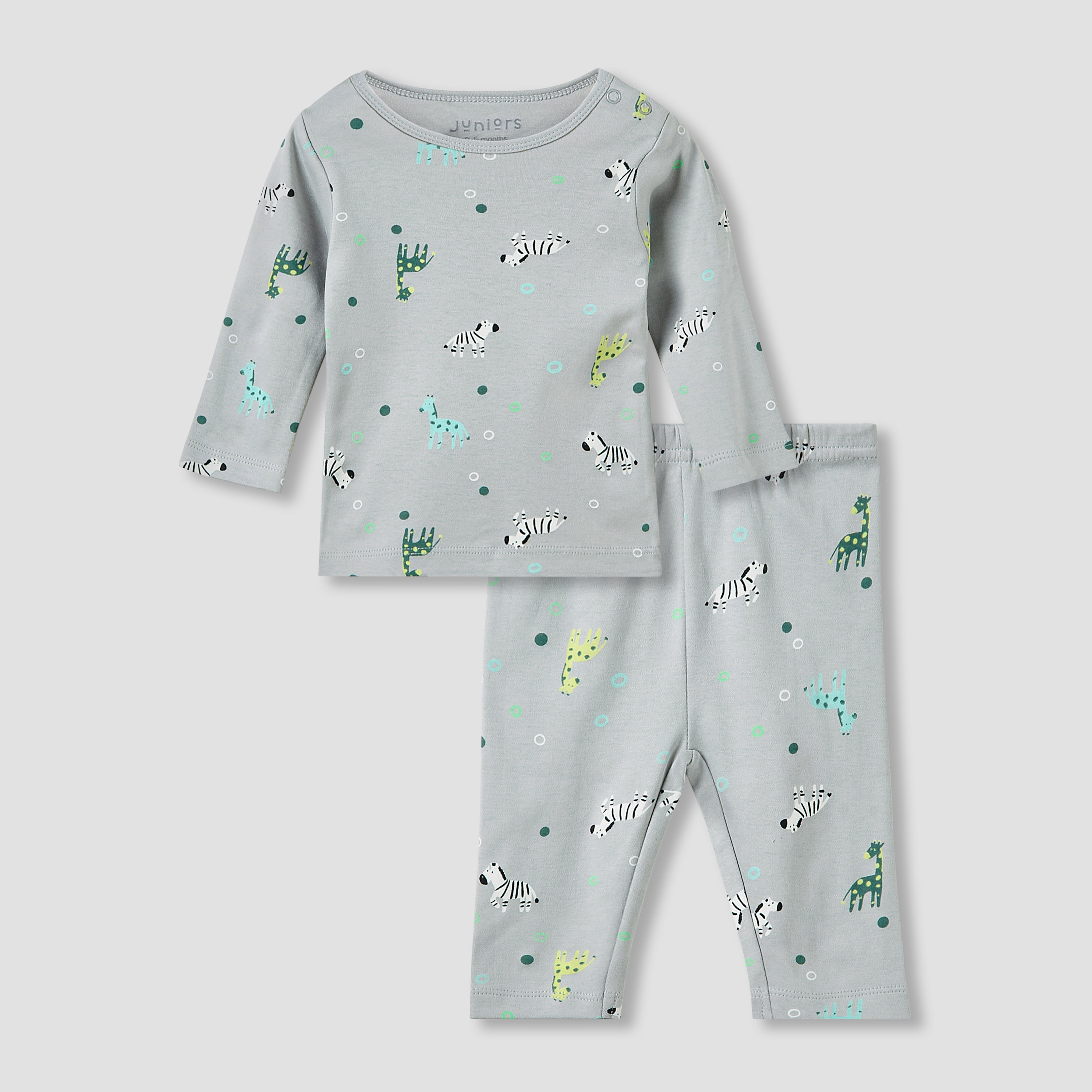Juniors Pyjama Set with Print - Cotton - Long Sleeves - Crew Neck-baby-girls-clothing-nightwear-pyjamasets-image-2