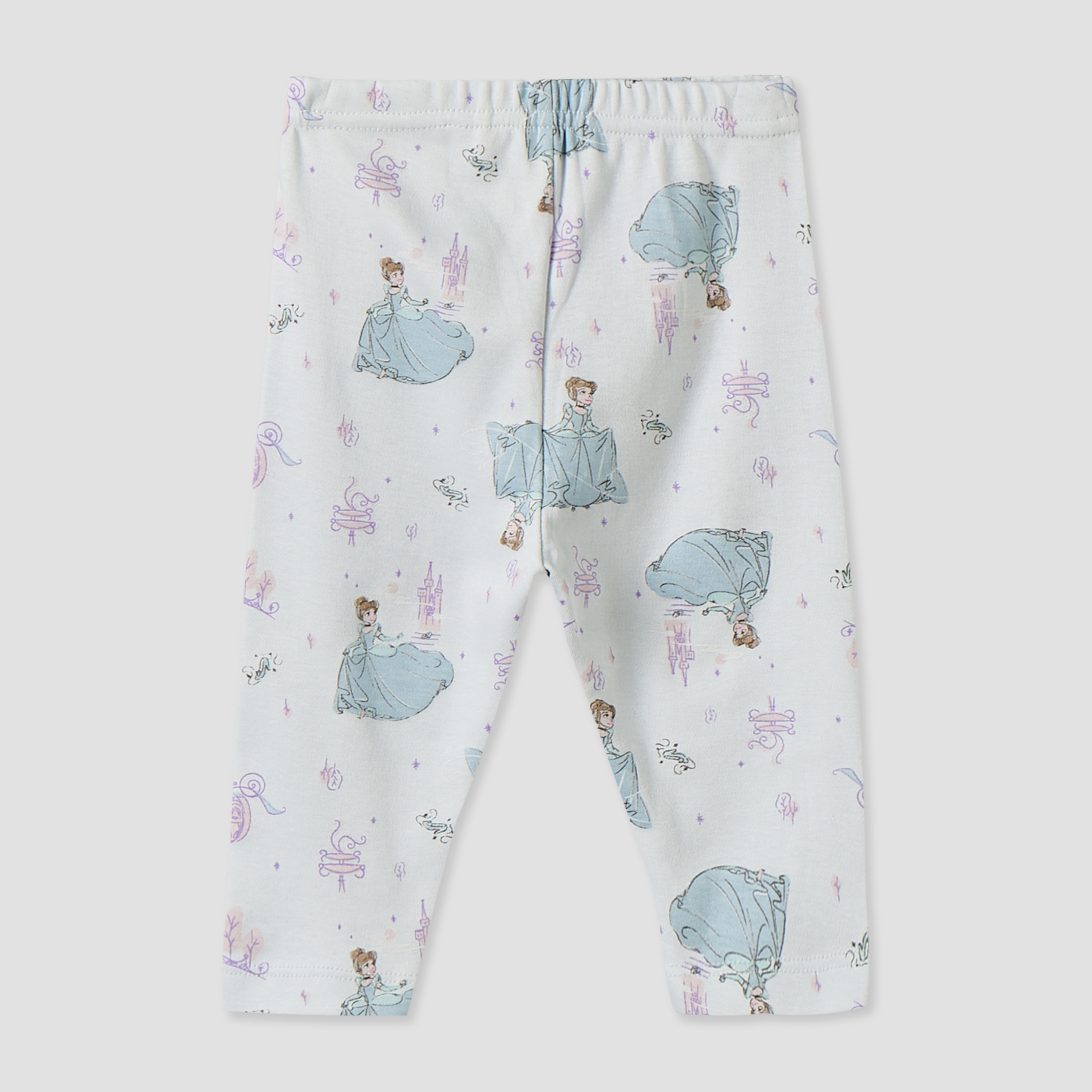 طقم بيجاما قطن بياقة عادية وأكمام طويلة وطبعات سندريلا من ديزني-baby-girls-clothing-nightwear-pyjamasets-image-5
