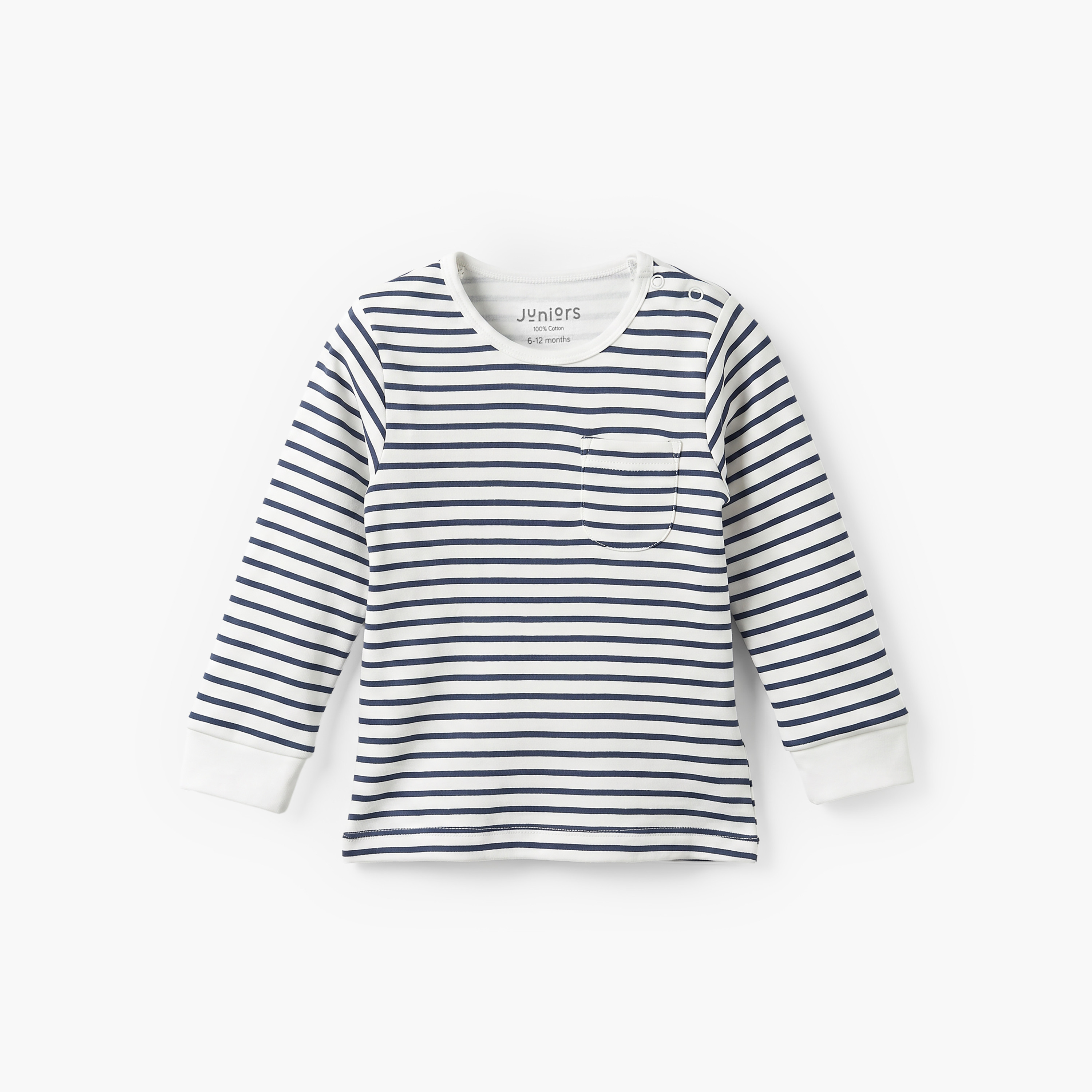 Pack of 3 Juniors Crew Neck Long Sleeves Pyjama Set with Nautical Print-baby-boys-clothing-nightwear-pyjamasets-image-7