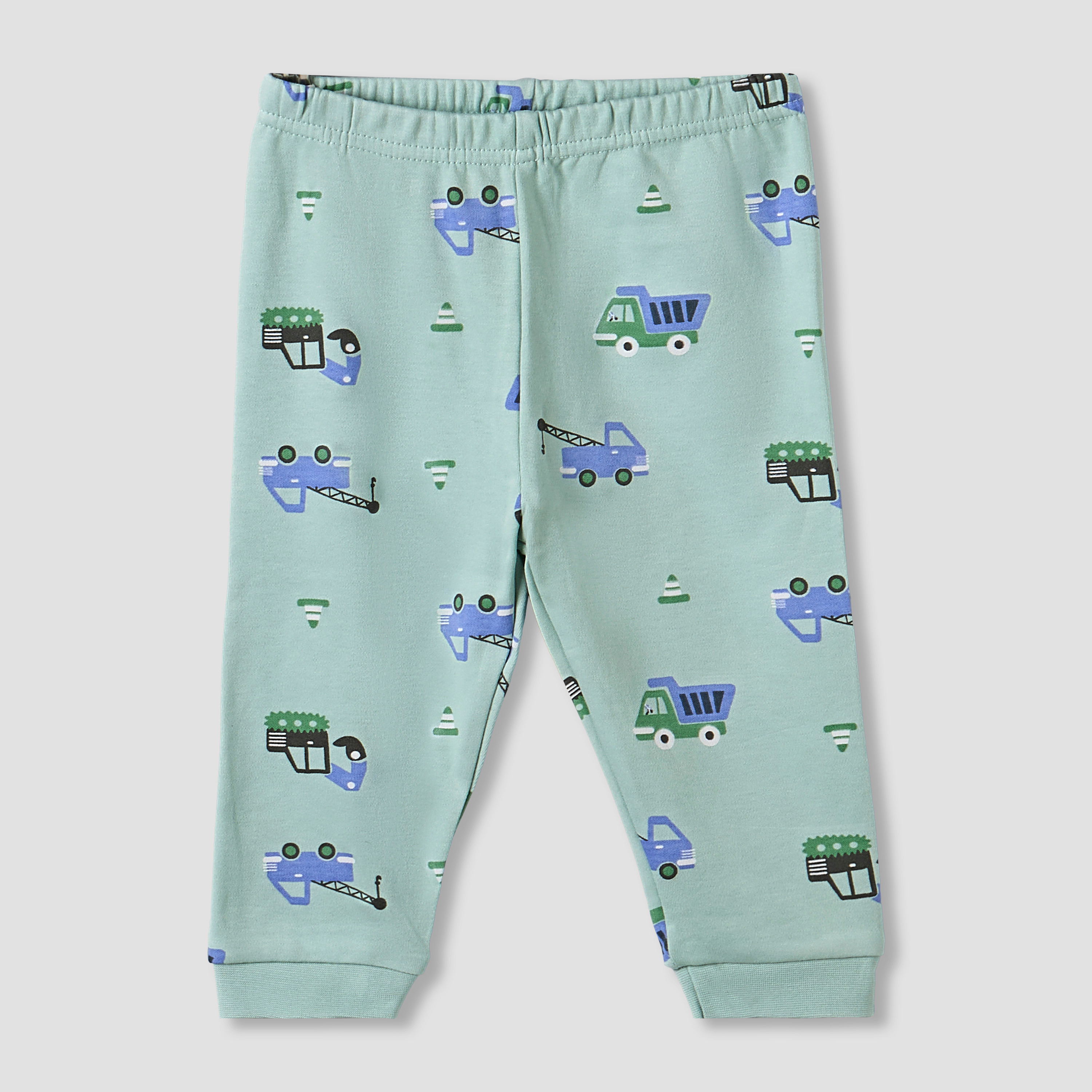 Pack of 2 Juniors Cotton Crew Neck Long Sleeve Pyjama Set with Vehicle Print-baby-boys-clothing-nightwear-pyjamasets-image-3