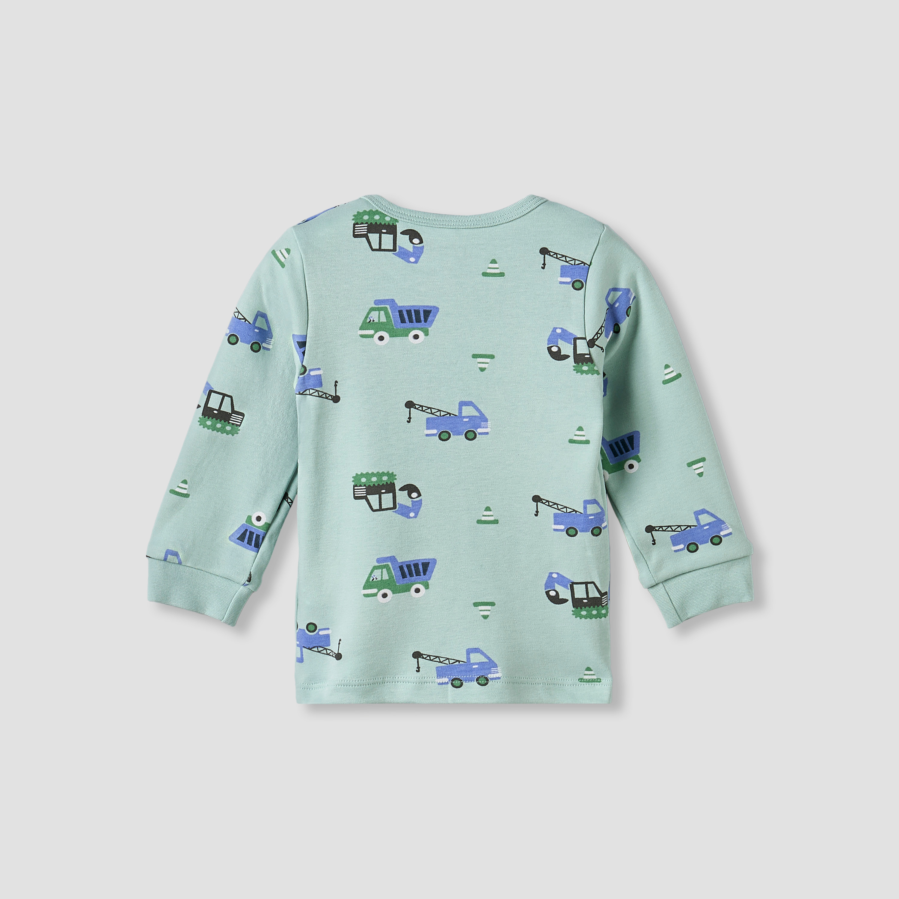 Pack of 2 Juniors Cotton Crew Neck Long Sleeve Pyjama Set with Vehicle Print-baby-boys-clothing-nightwear-pyjamasets-image-4