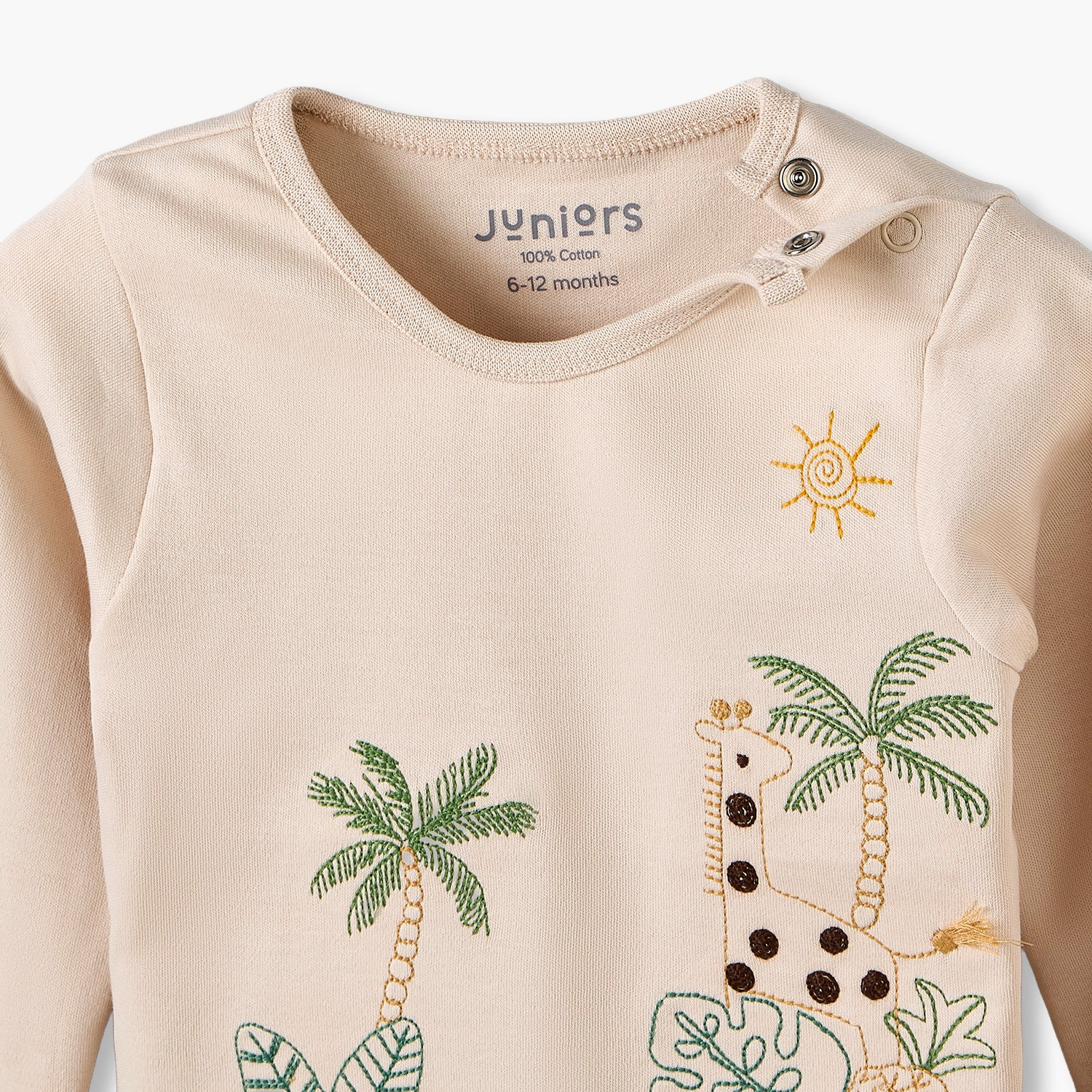 طقم بيجاما قطن بأكمام طويلة وياقة ضيقة بطبعات سفاري من جونيورز - طقم من قطعتين-baby-boys-clothing-nightwear-pyjamasets-image-9