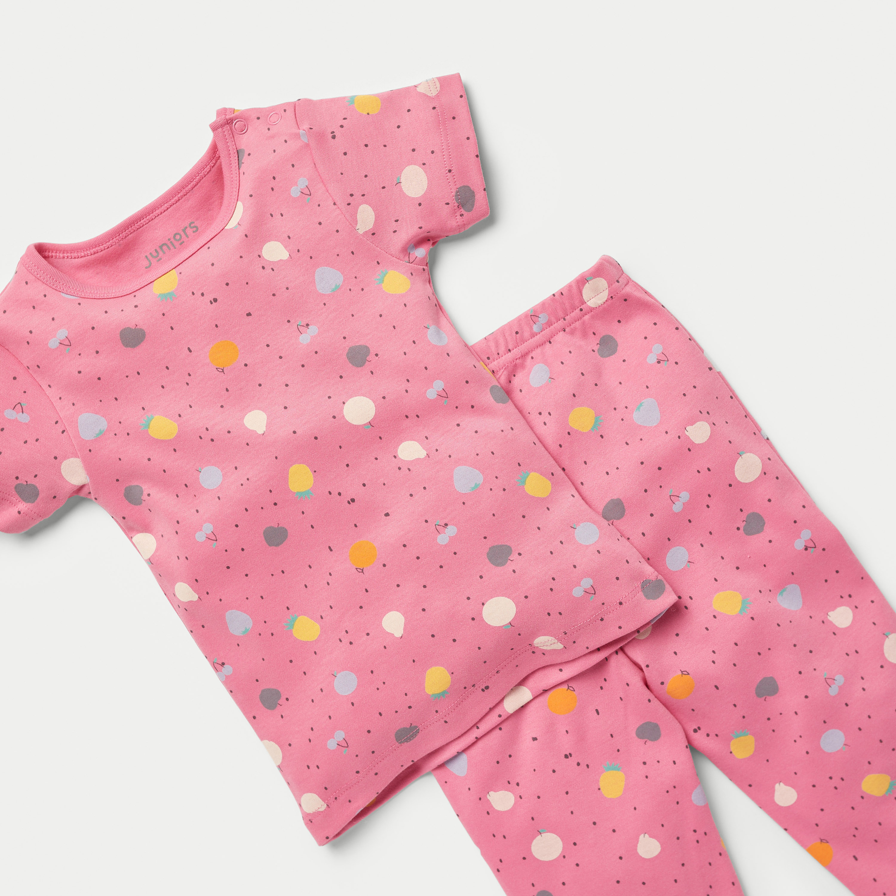 Juniors Printed T-shirt and Pyjama Set-baby-girls-clothing-nightwear-pyjamasets-image-4