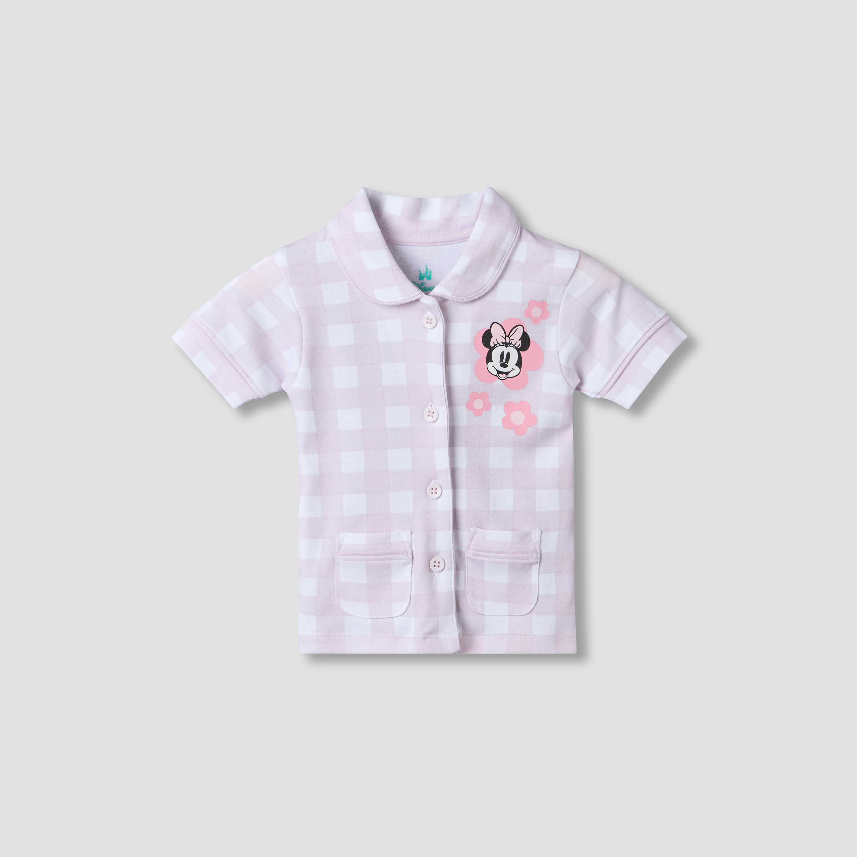 Disney Peter Pan Collar Short Sleeves Shirt and Shorts Set with Minnie Mouse Print-baby-girls-clothing-setsandcoords-image-2