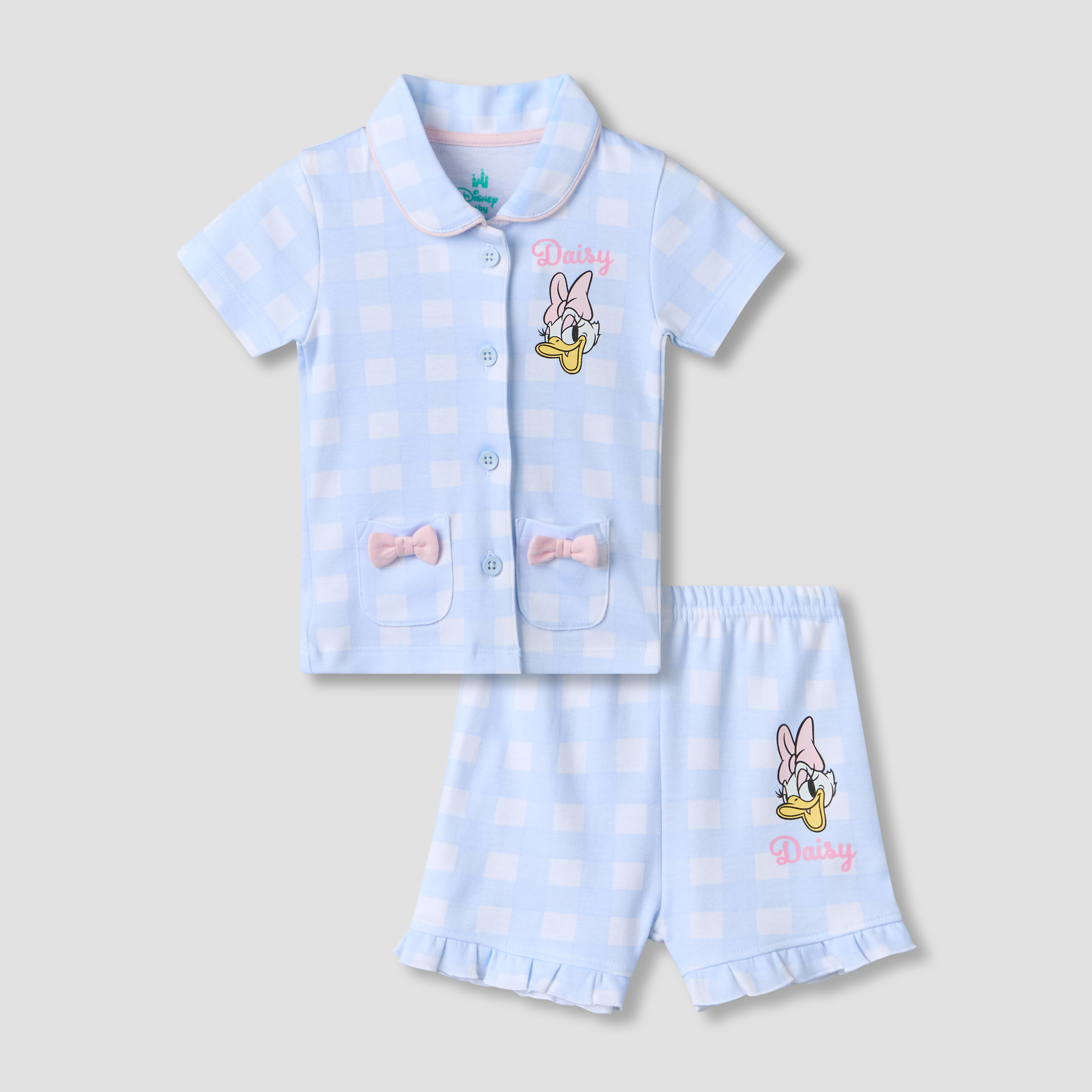 Disney Peter Pan Collar Short Sleeves Shirt and Shorts Set with Daisy Duck Print-baby-girls-clothing-setsandcoords-image-1