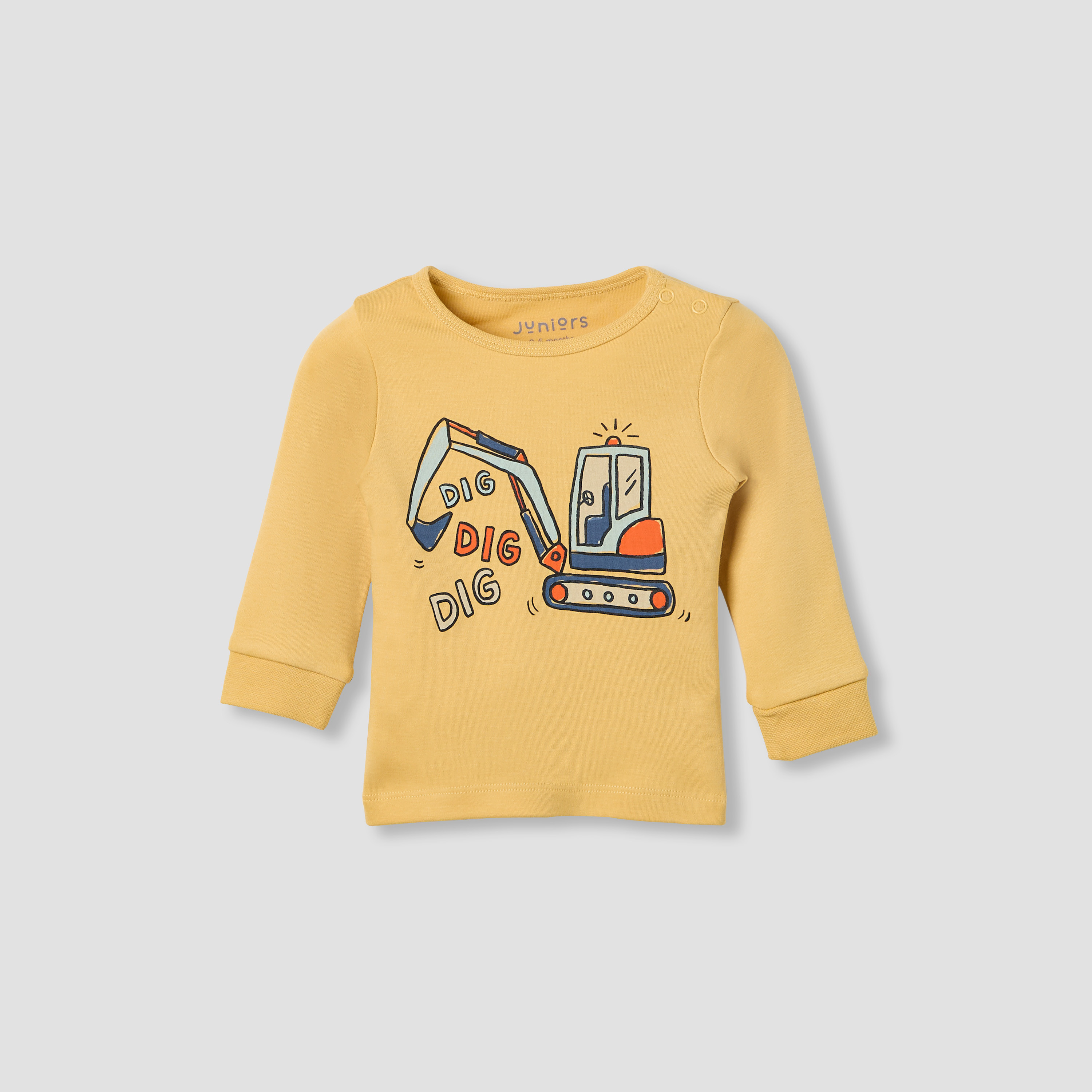 Juniors Pyjama Set with Construction Print - Cotton - Long Sleeves - Round Neck - Set of 3-baby-boys-clothing-nightwear-pyjamasets-image-2