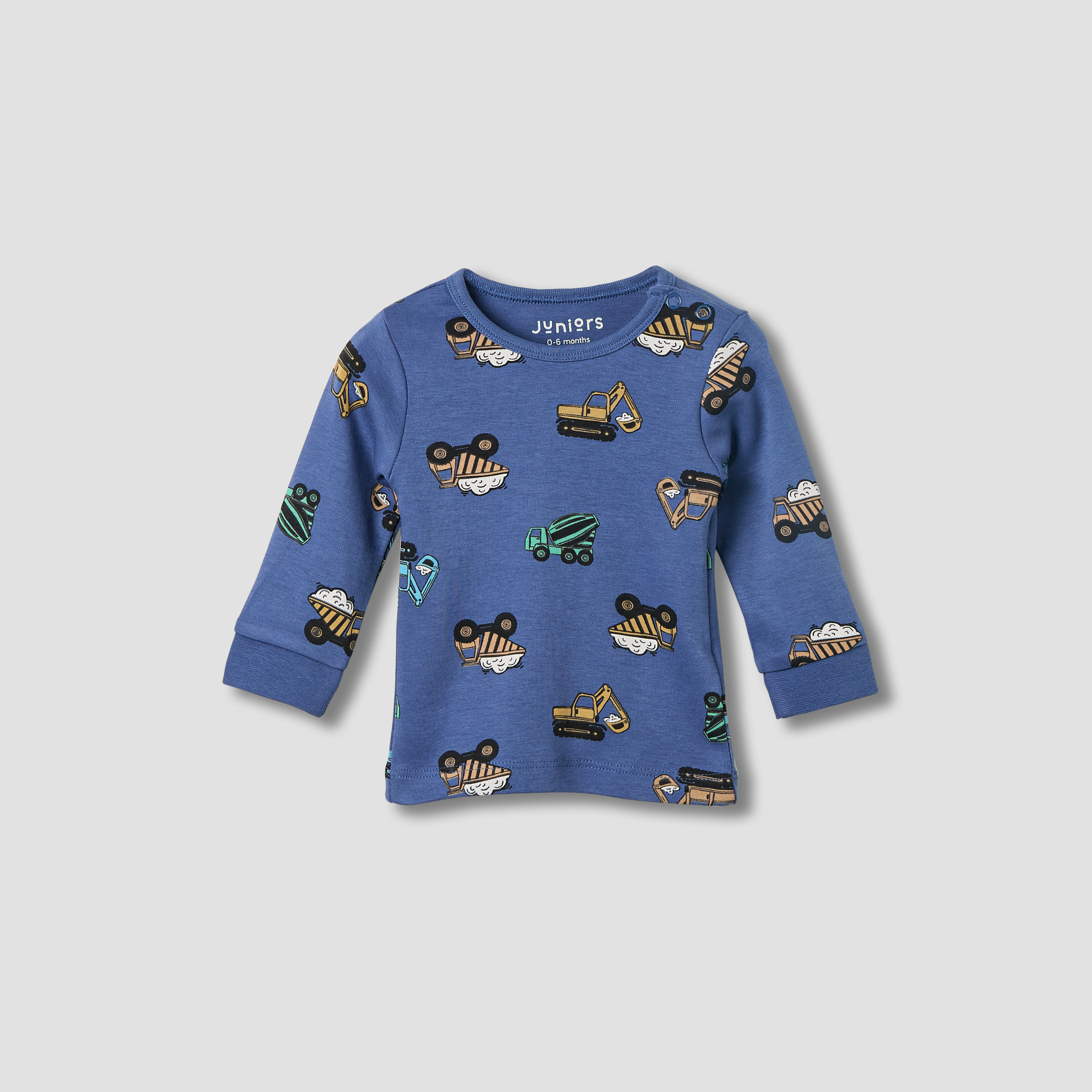 Juniors Pyjama Set with Construction Print - Cotton - Long Sleeves - Round Neck - Set of 3-baby-boys-clothing-nightwear-pyjamasets-image-4