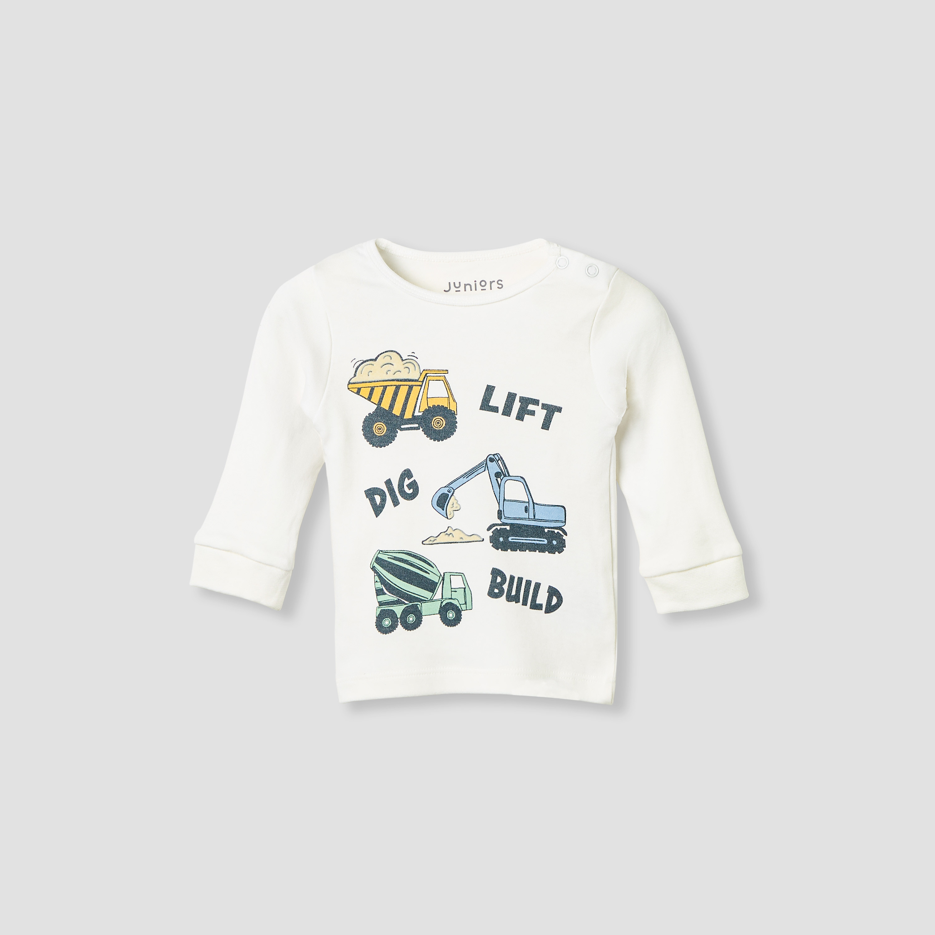 Juniors Pyjama Set with Construction Print - Cotton - Long Sleeves - Round Neck - Set of 3-baby-boys-clothing-nightwear-pyjamasets-image-6