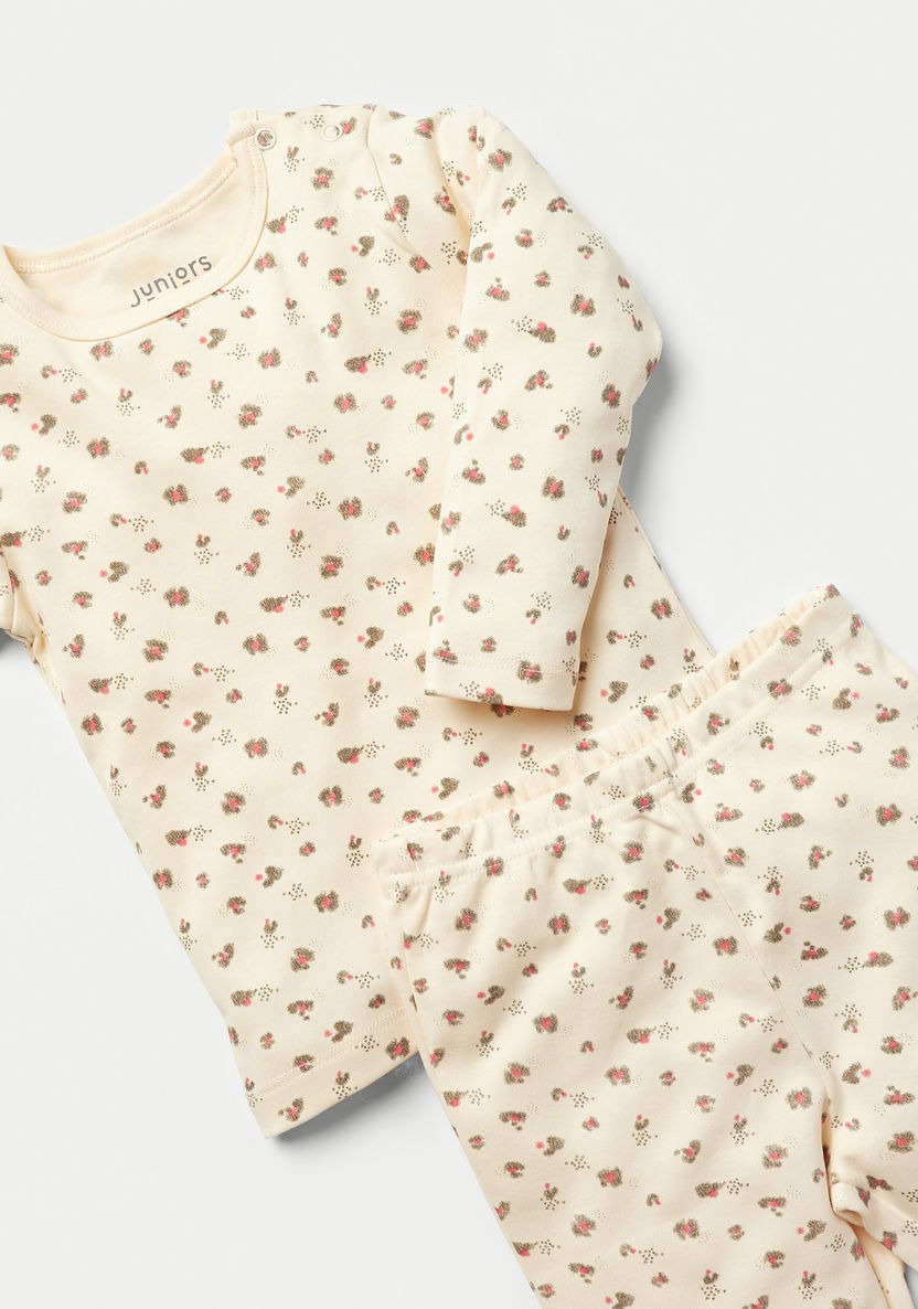 Juniors All-Over Print T-shirt and Pyjama Set-Pyjama Sets-image-3
