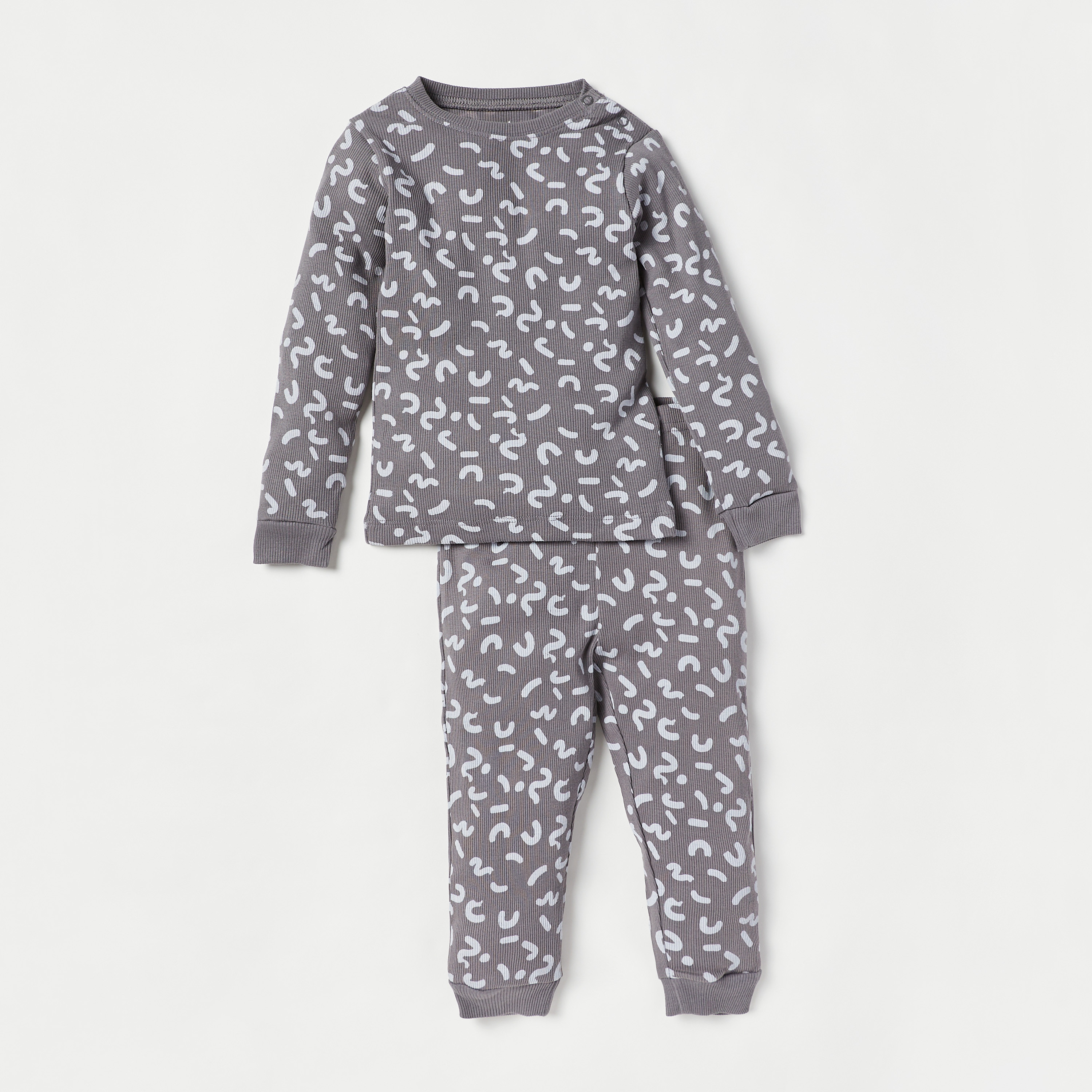 بنطلون بيجاما وتيشيرت بأكمام طويلة وطبعات من جونيورز - مجموعة من 3 أطقم-baby-boys-clothing-nightwear-pyjamasets-image-3