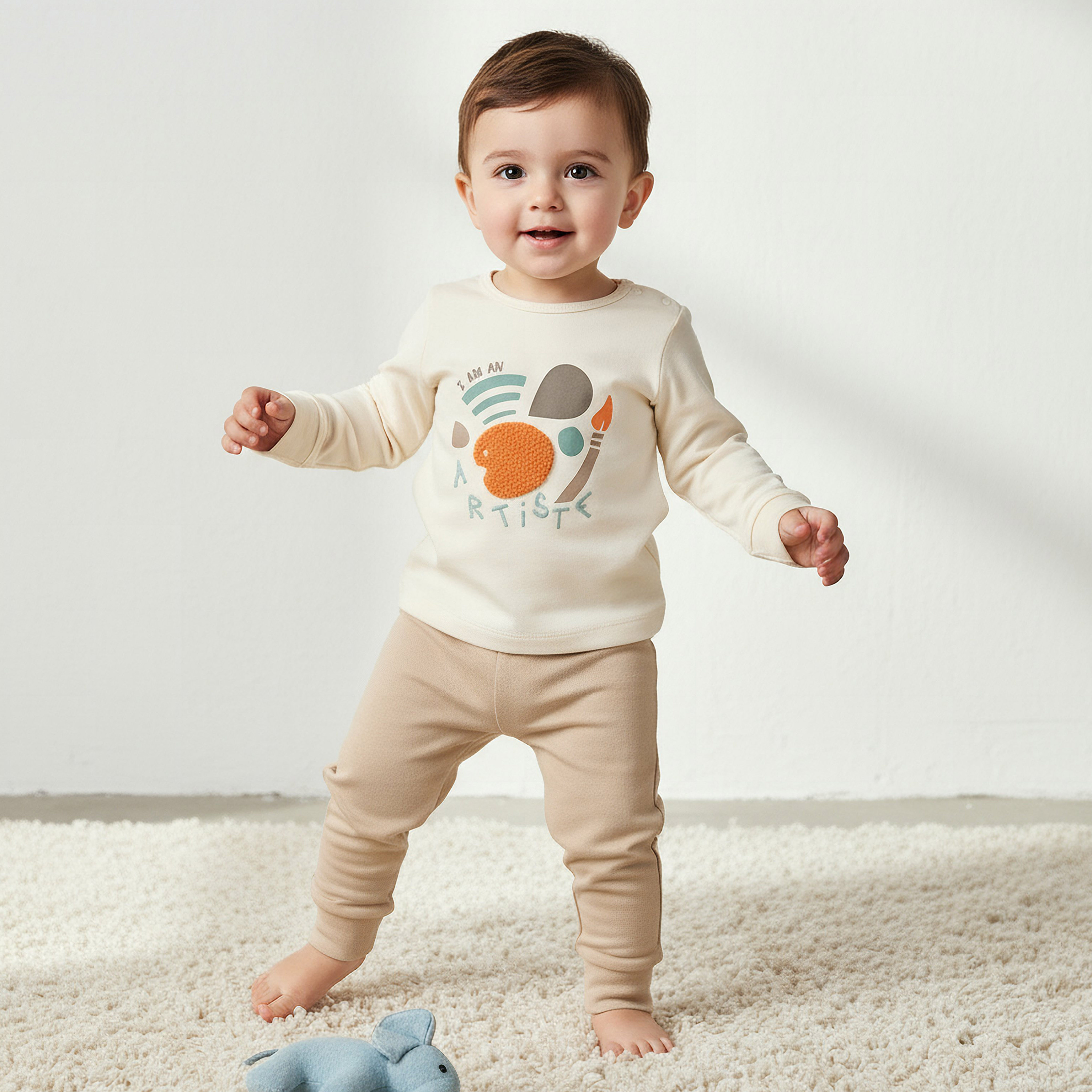 Set of 2 Juniors Cotton Round Neck Long Sleeve Pyjama Set with Snap Button Closure-baby-boys-clothing-nightwear-pyjamasets-image-2