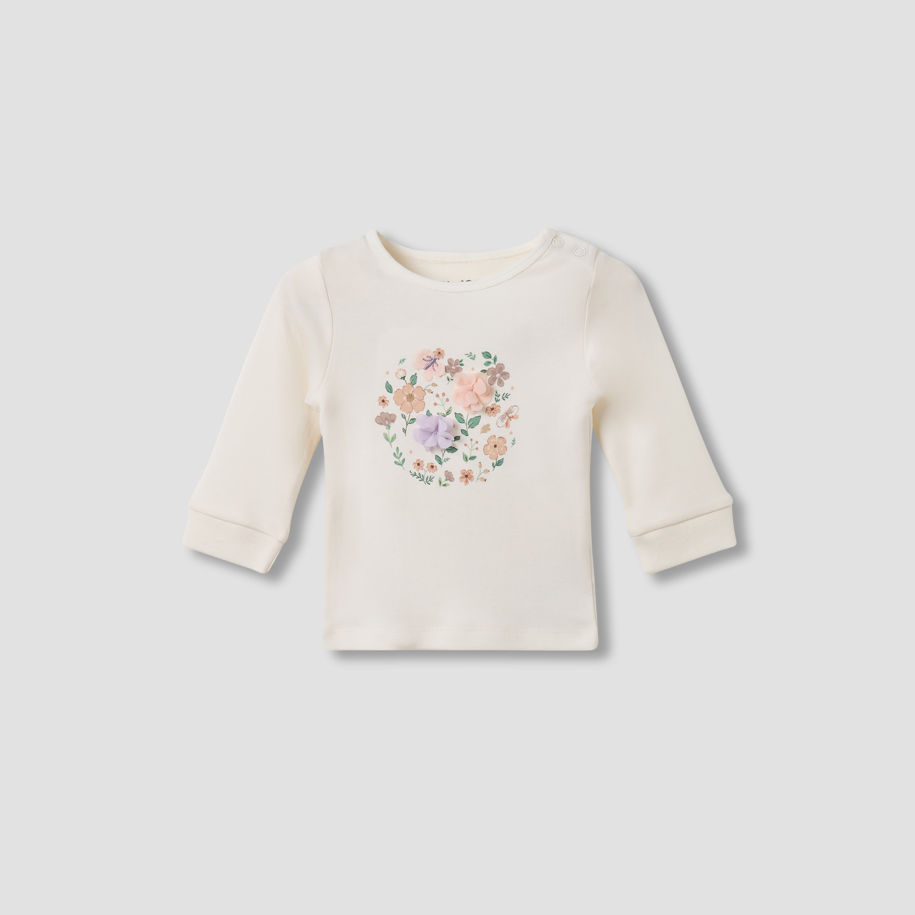 Set of 2 Juniors Cotton Round Neck Long Sleeves Pyjama Set with Floral Print-baby-girls-clothing-nightwear-pyjamasets-image-13