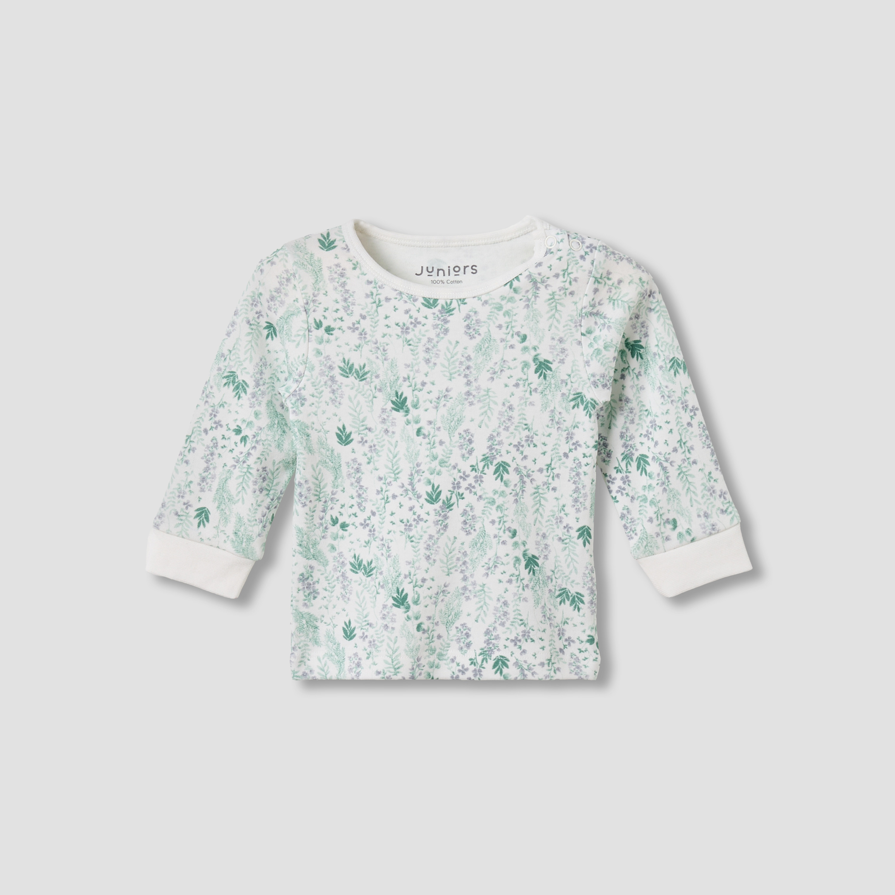 Set of 2 Juniors Cotton Round Neck Long Sleeves Pyjama Set with Floral Print-baby-girls-clothing-nightwear-pyjamasets-image-3