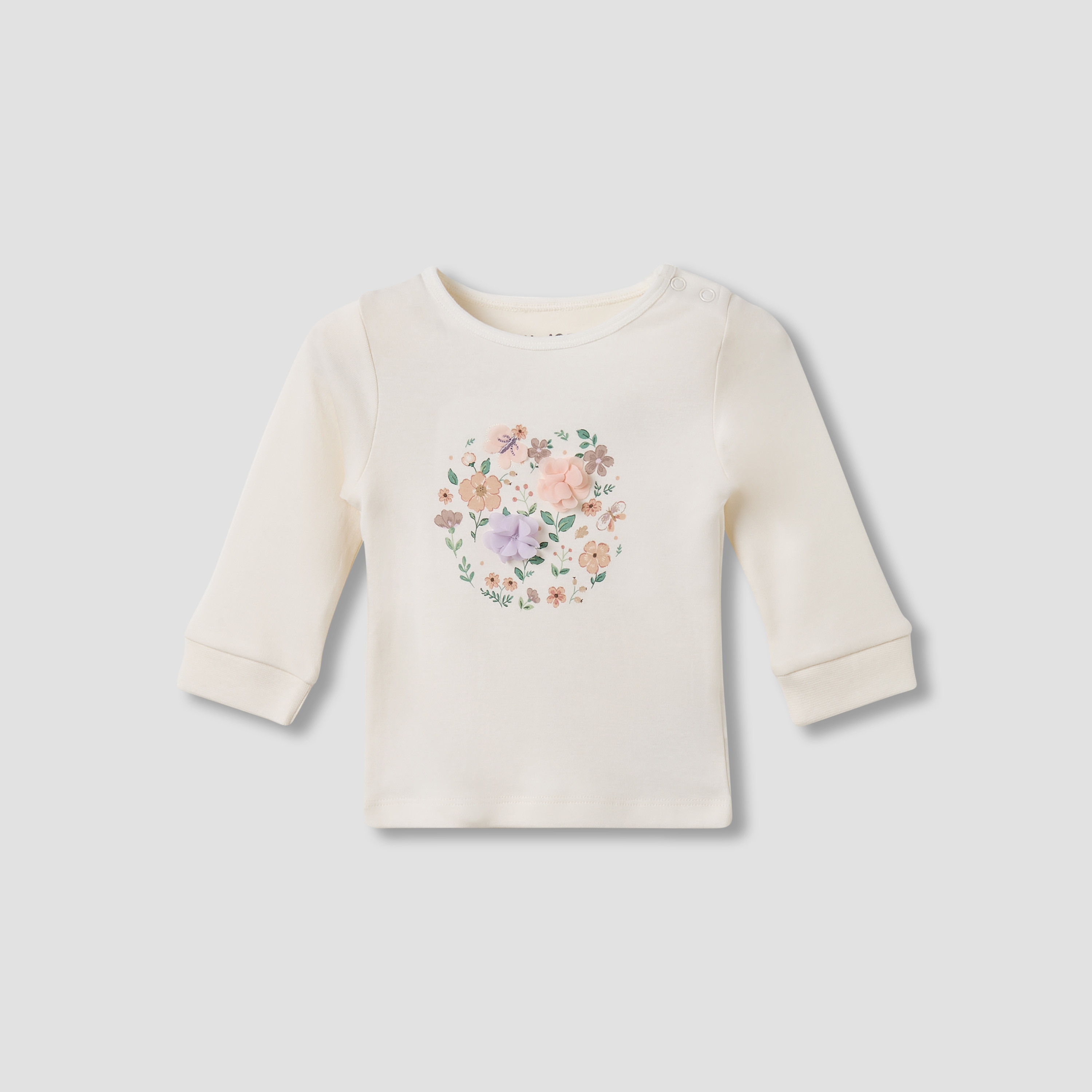 Set of 2 Juniors Cotton Round Neck Long Sleeves Pyjama Set with Floral Print-baby-girls-clothing-nightwear-pyjamasets-image-5