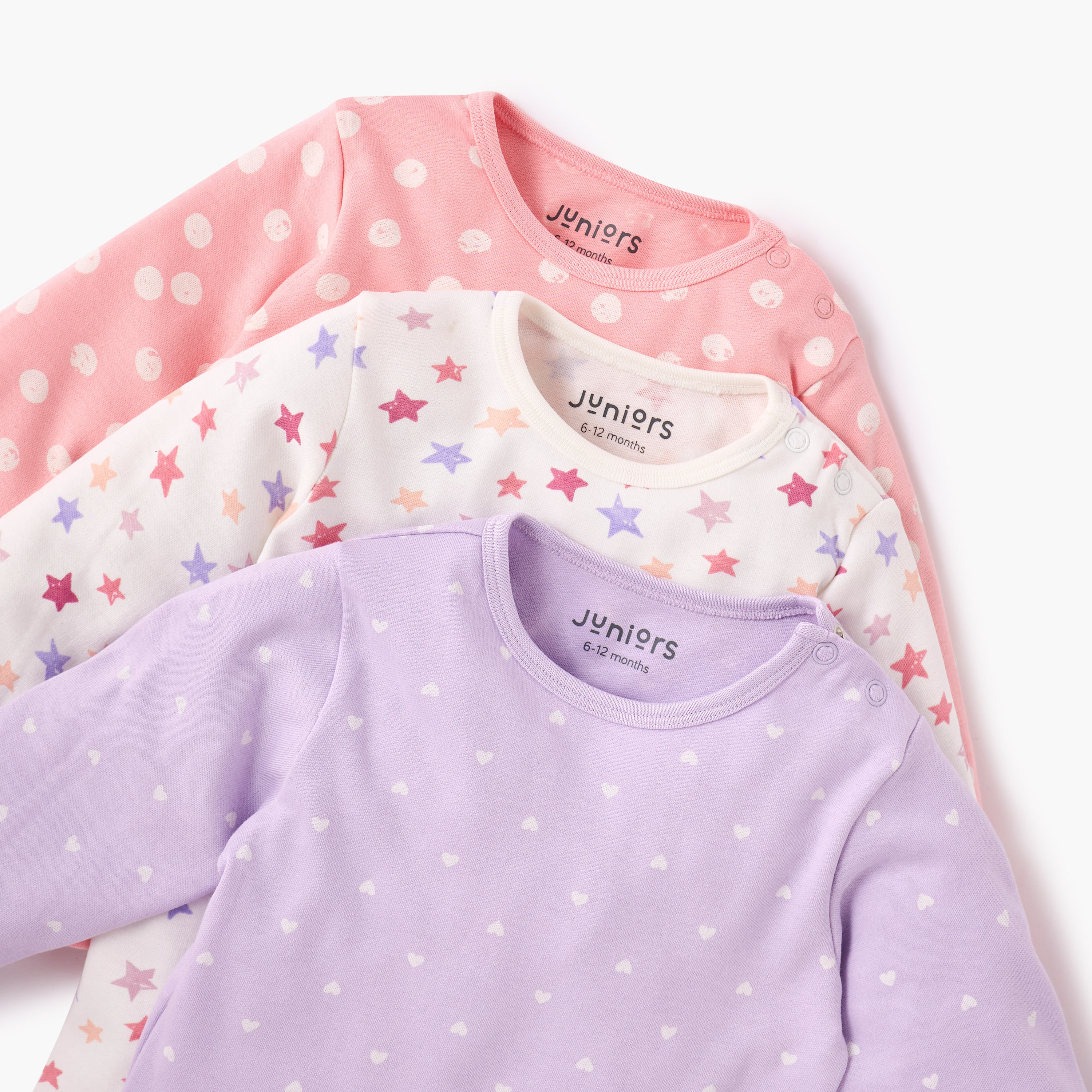 Juniors Printed T-shirt and Pyjama - Set of 3-baby-girls-clothing-nightwear-pyjamasets-image-8