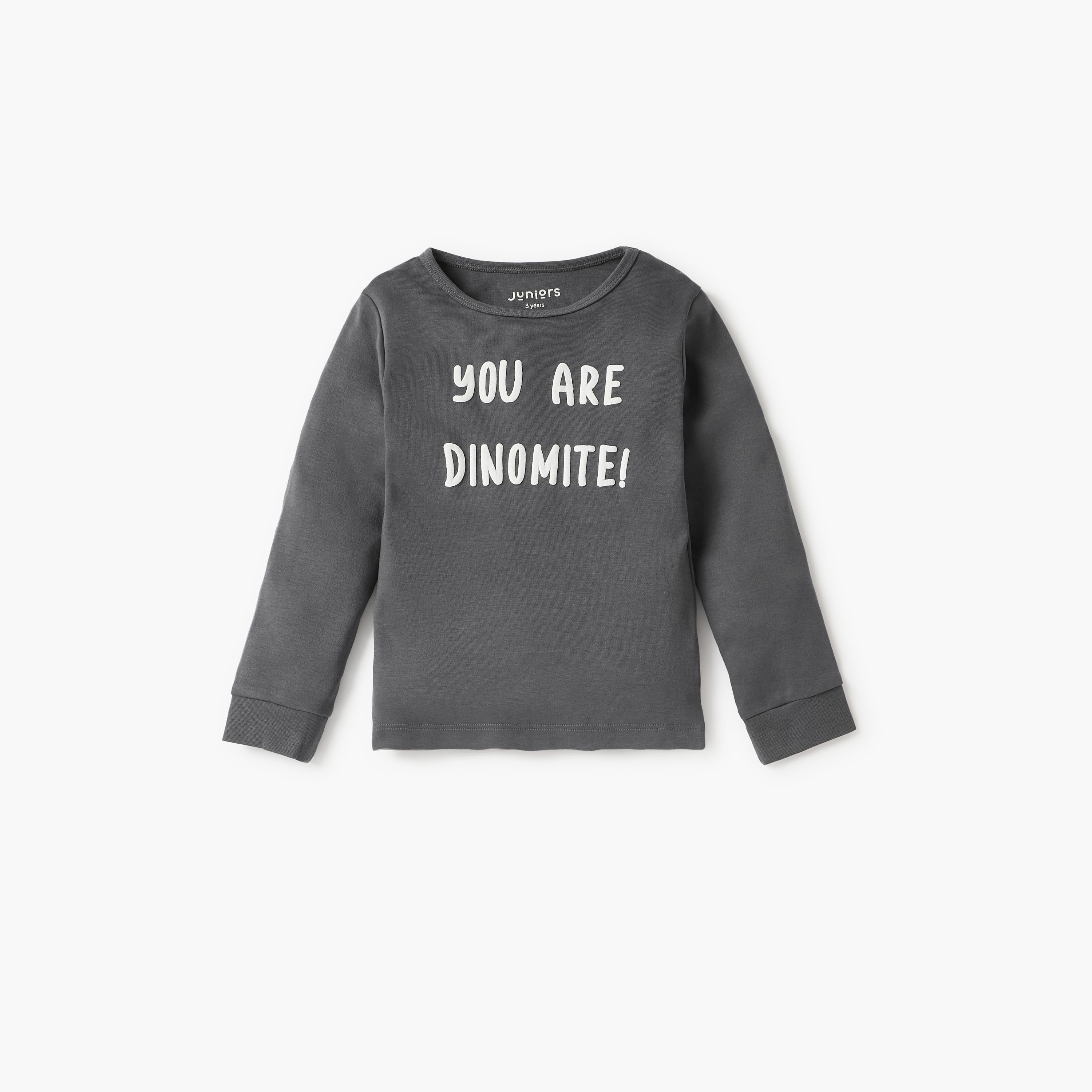 Juniors Printed Long Sleeves T-shirts and Pyjamas - Set of 3-baby-boys-clothing-nightwear-pyjamasets-image-4