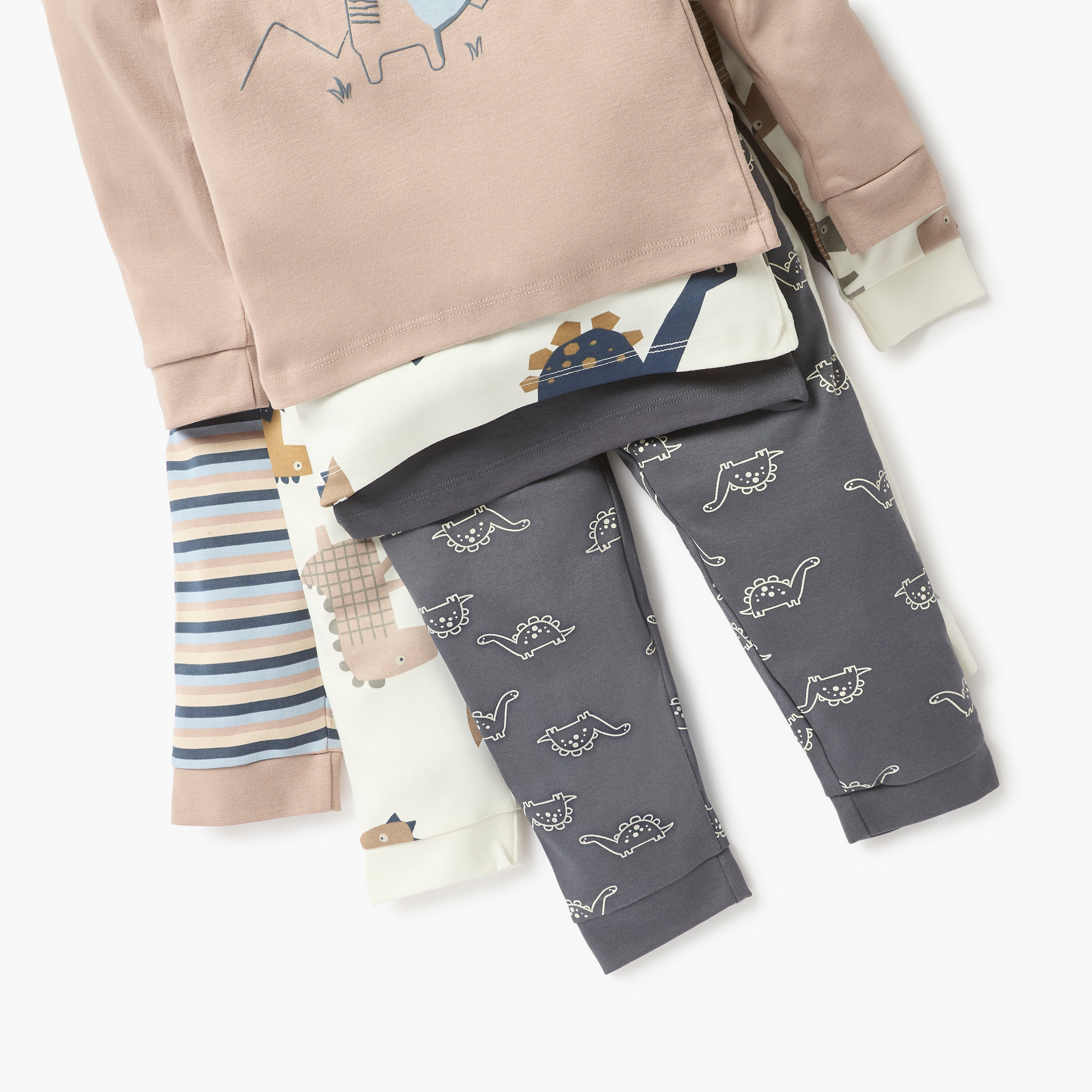 Juniors Printed Long Sleeves T-shirts and Pyjamas - Set of 3-baby-boys-clothing-nightwear-pyjamasets-image-9