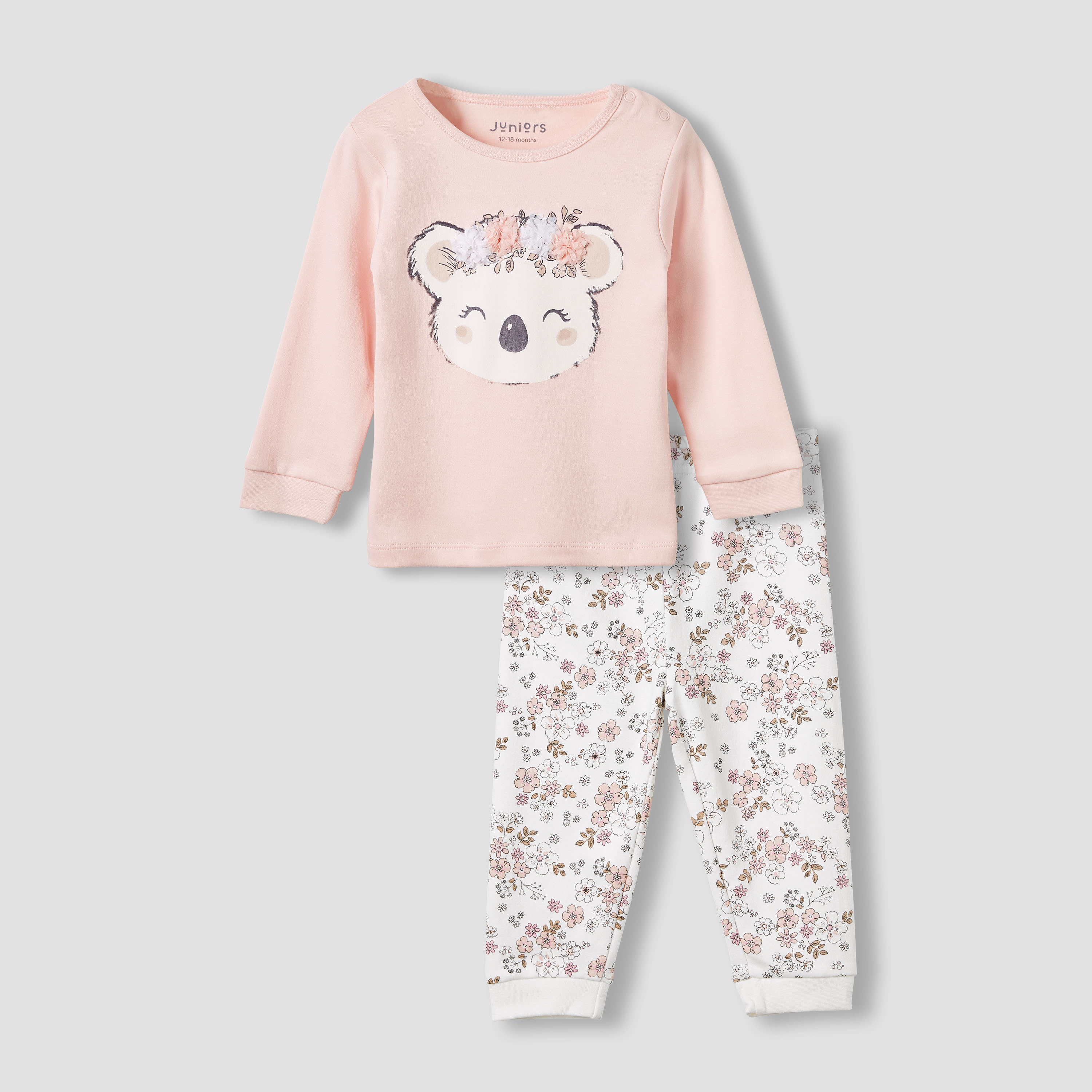 Juniors All-Over Crocodile Print T-shirt and Pyjama Set-baby-boys-clothing-nightwear-pyjamasets-image-1