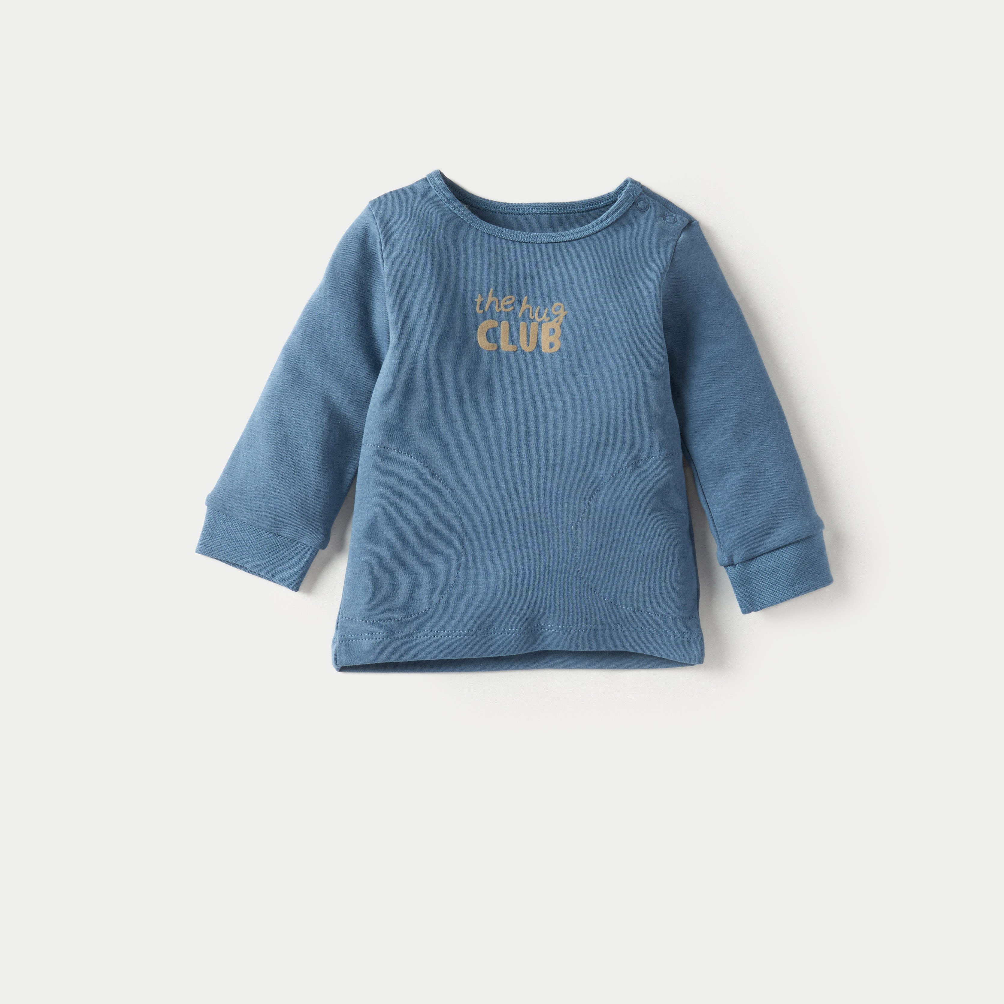 Juniors Text Print Long Sleeves T-shirt and Elasticated Pyjama Set-baby-boys-clothing-nightwear-pyjamasets-image-2