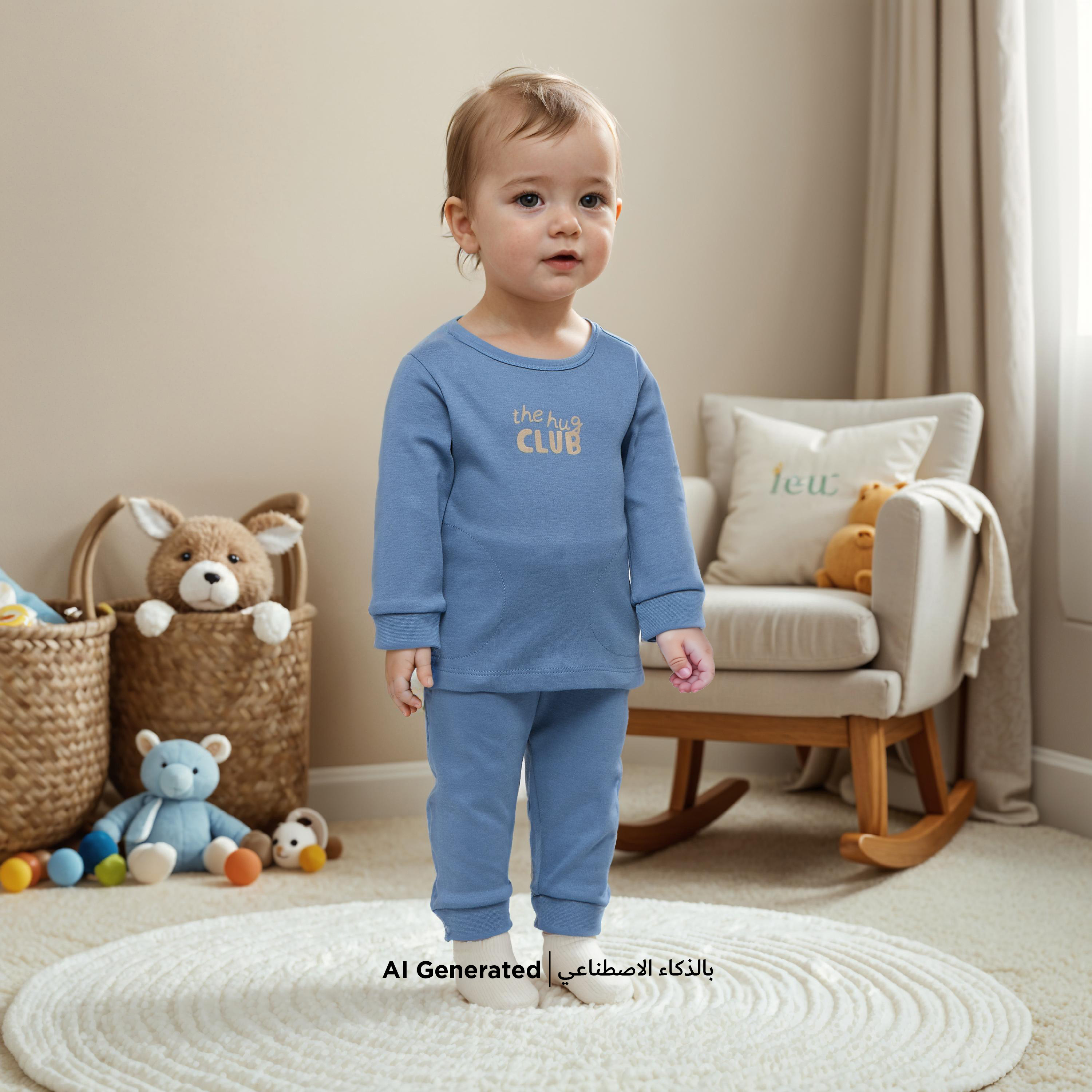 Juniors Text Print Long Sleeves T-shirt and Elasticated Pyjama Set-baby-boys-clothing-nightwear-pyjamasets-image-6