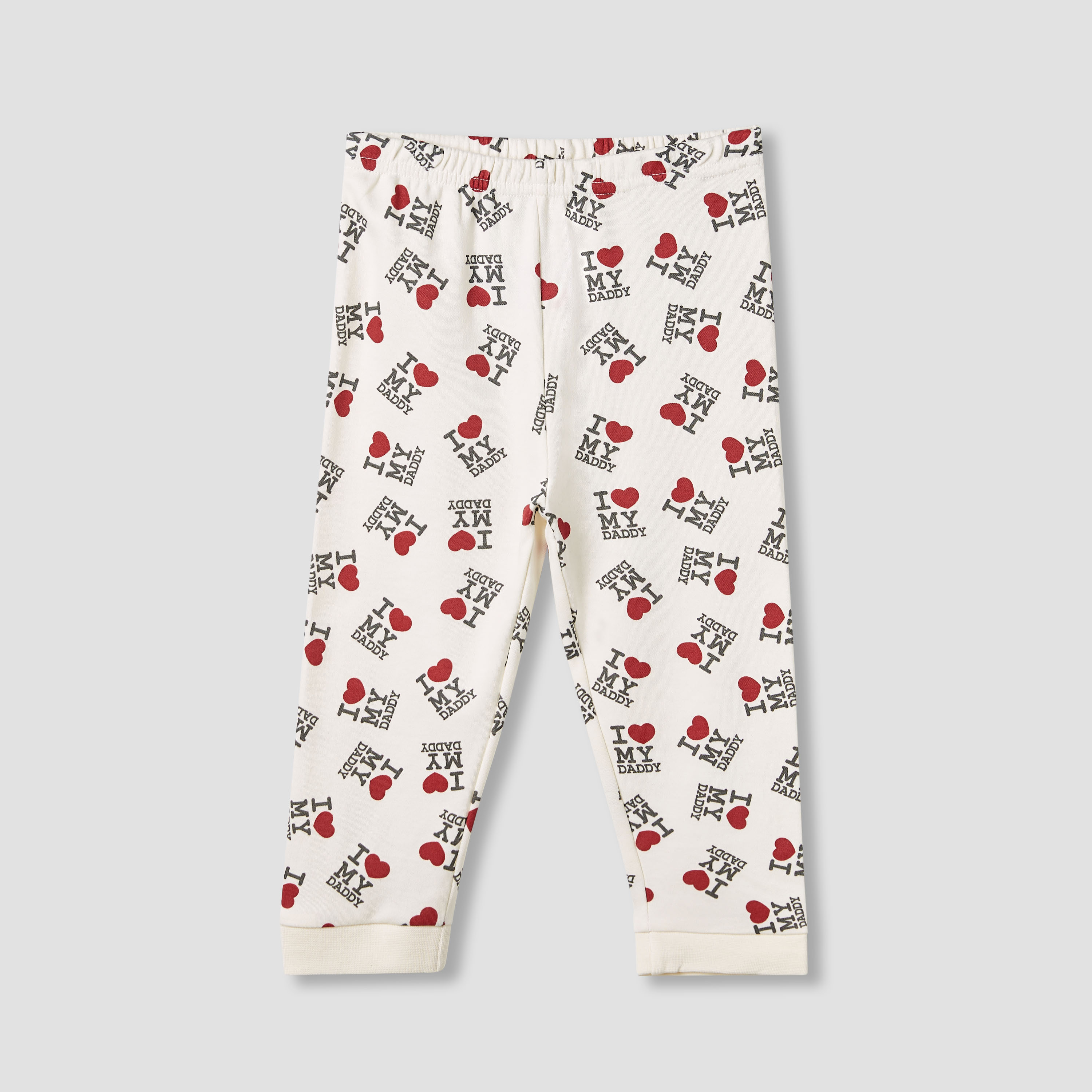 Juniors Heart Print T-shirt and Pyjama Set-baby-girls-clothing-nightwear-pyjamasets-image-3