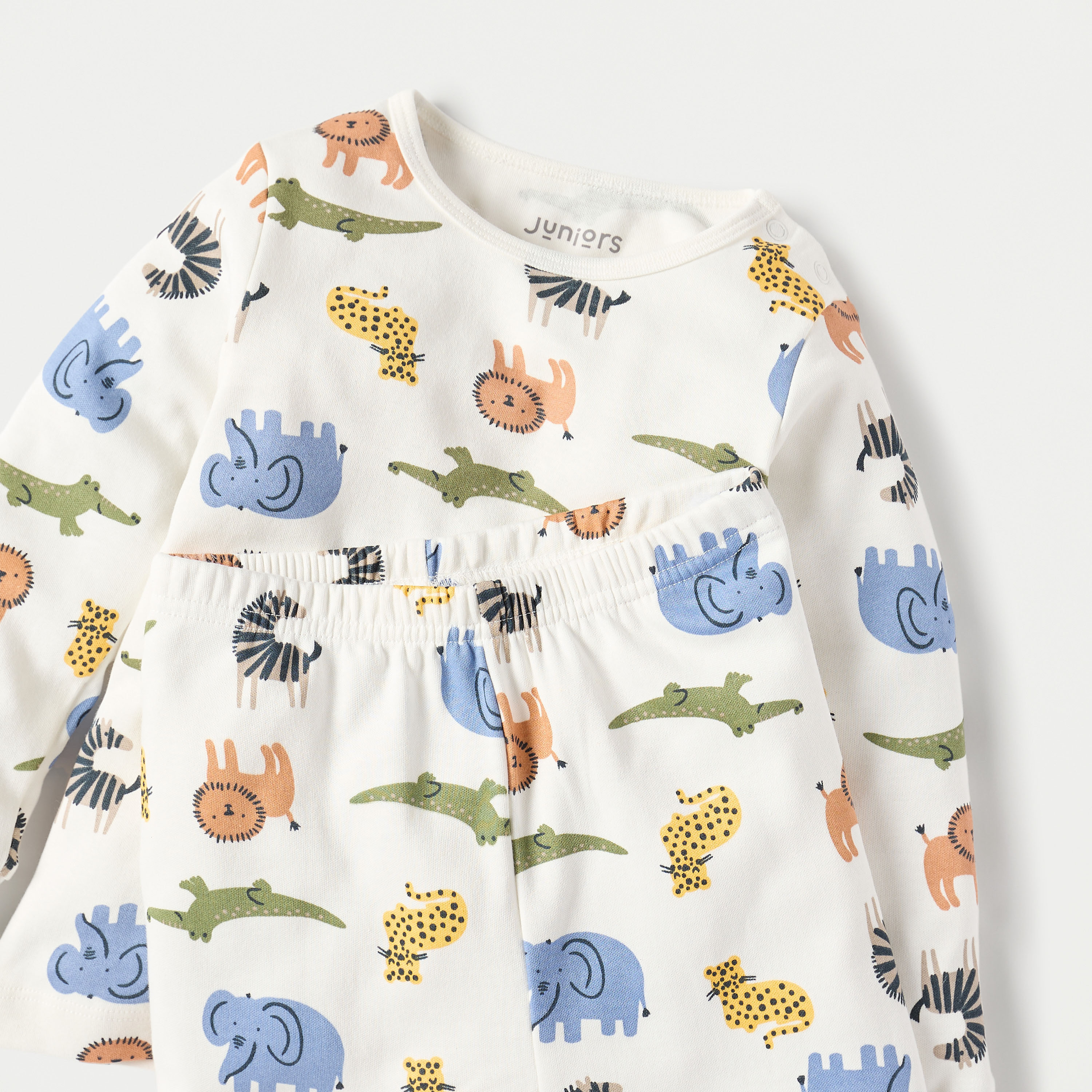 Juniors All-Over Wild Animal Print T-shirt and Pyjama Set-baby-boys-clothing-nightwear-pyjamasets-image-4