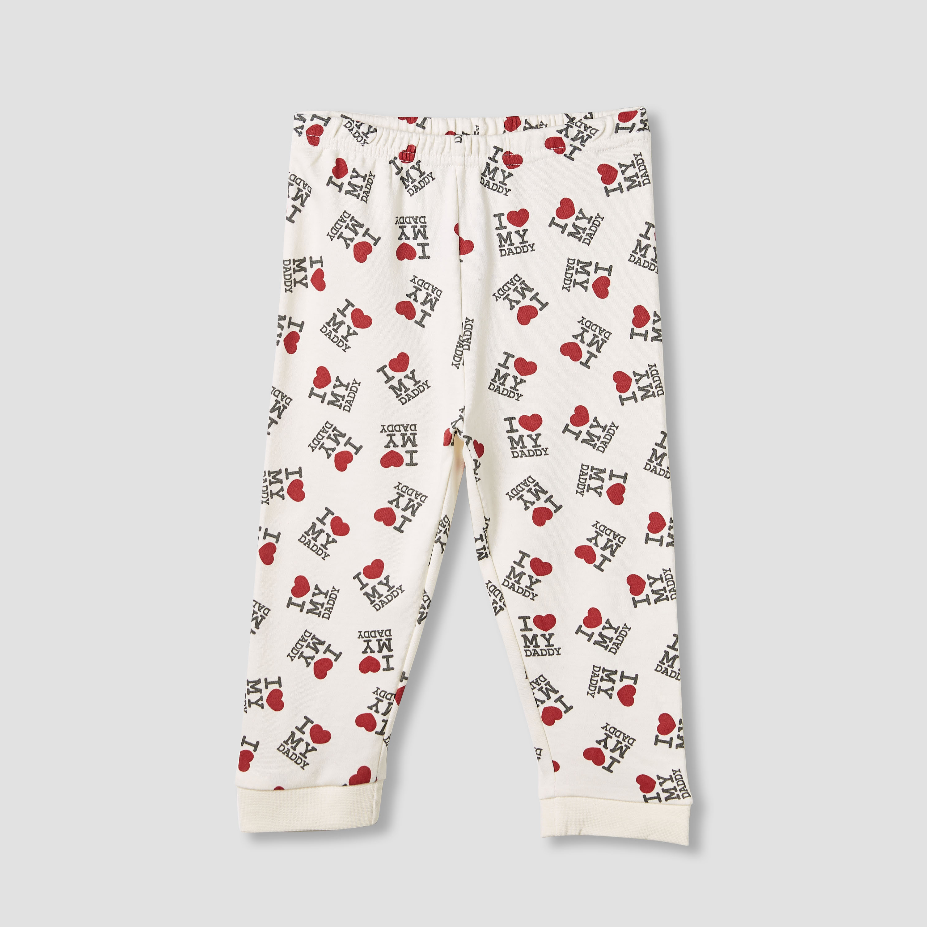 Juniors Heart Print T-shirt and Pyjama Set-baby-girls-clothing-nightwear-pyjamasets-image-3