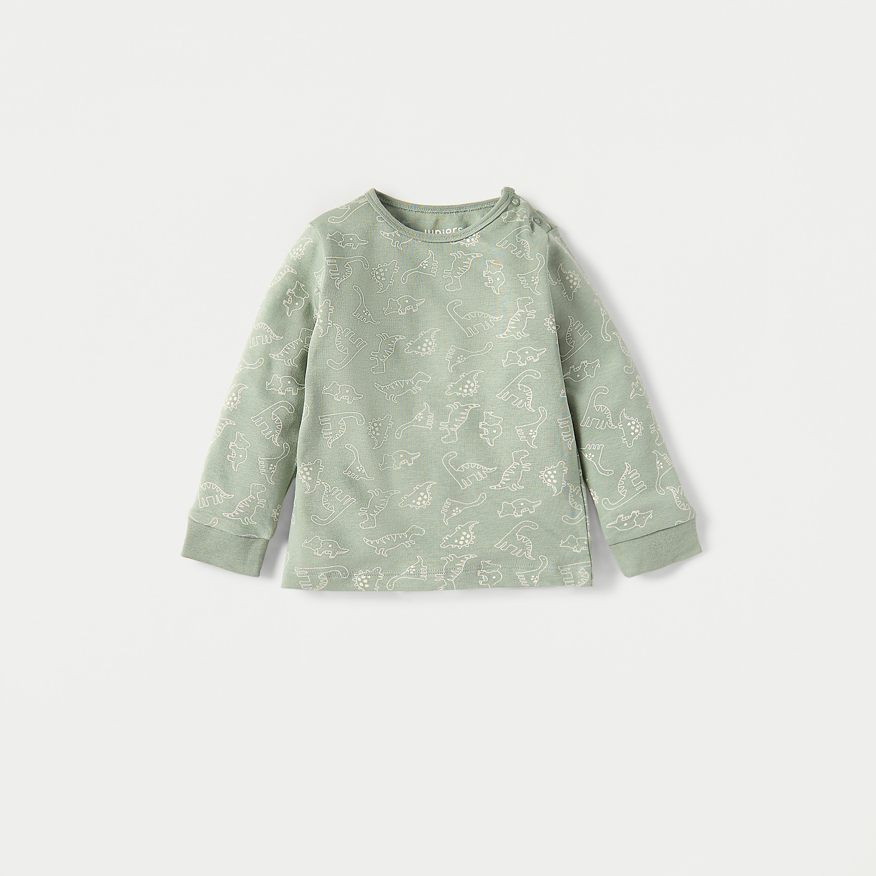 طقم بنطلون بيجاما وتيشيرت بطبعات ديناصور من جونيورز-baby-boys-clothing-nightwear-pyjamasets-image-2