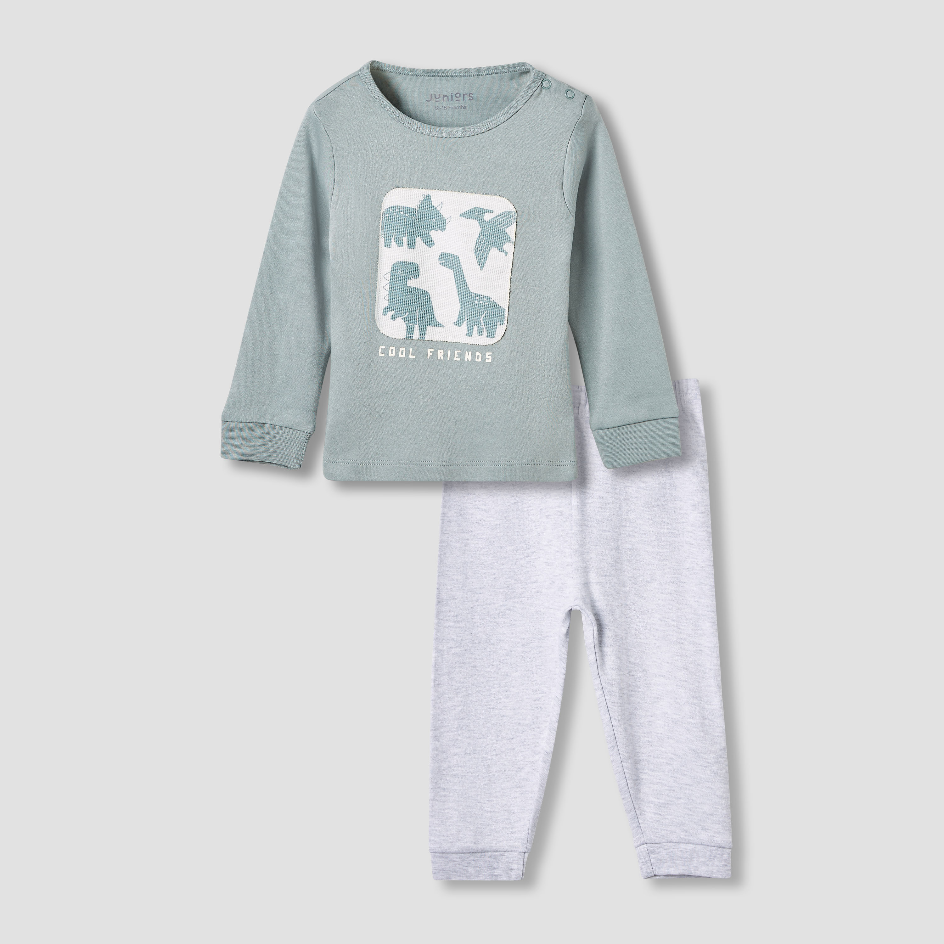 Juniors Dinosaur Print Top and Joggers Set-baby-boys-clothing-setsandcoords-image-1