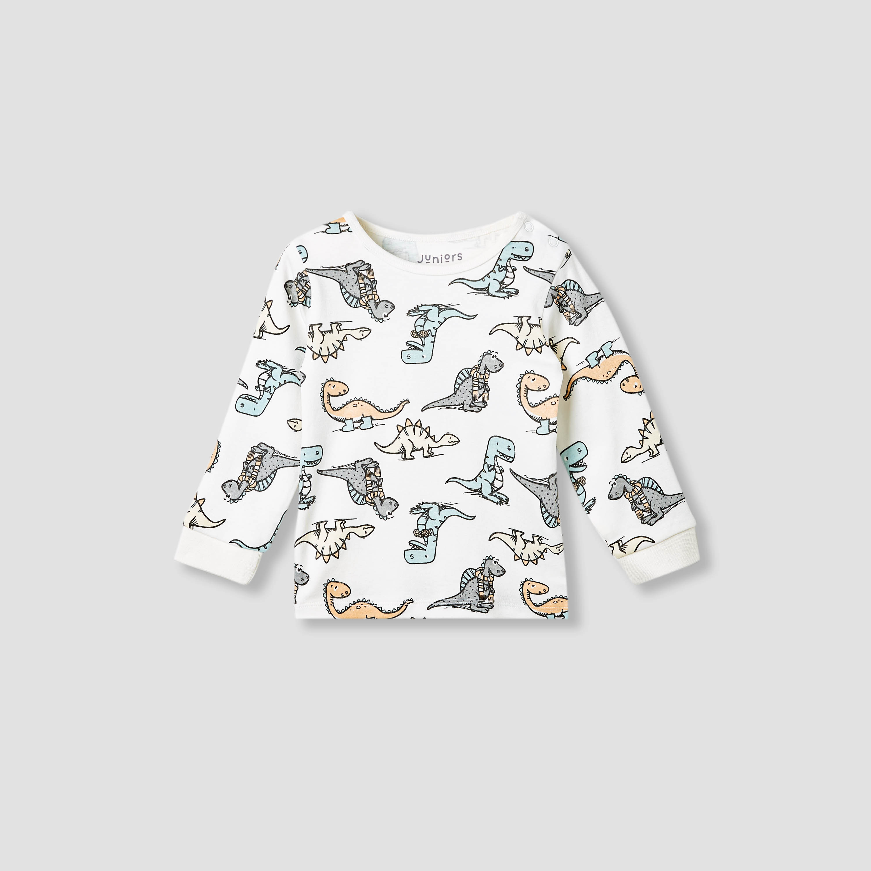 Juniors Dinosaur Print T-shirt and Pyjama Set-baby-boys-clothing-nightwear-pyjamasets-image-2