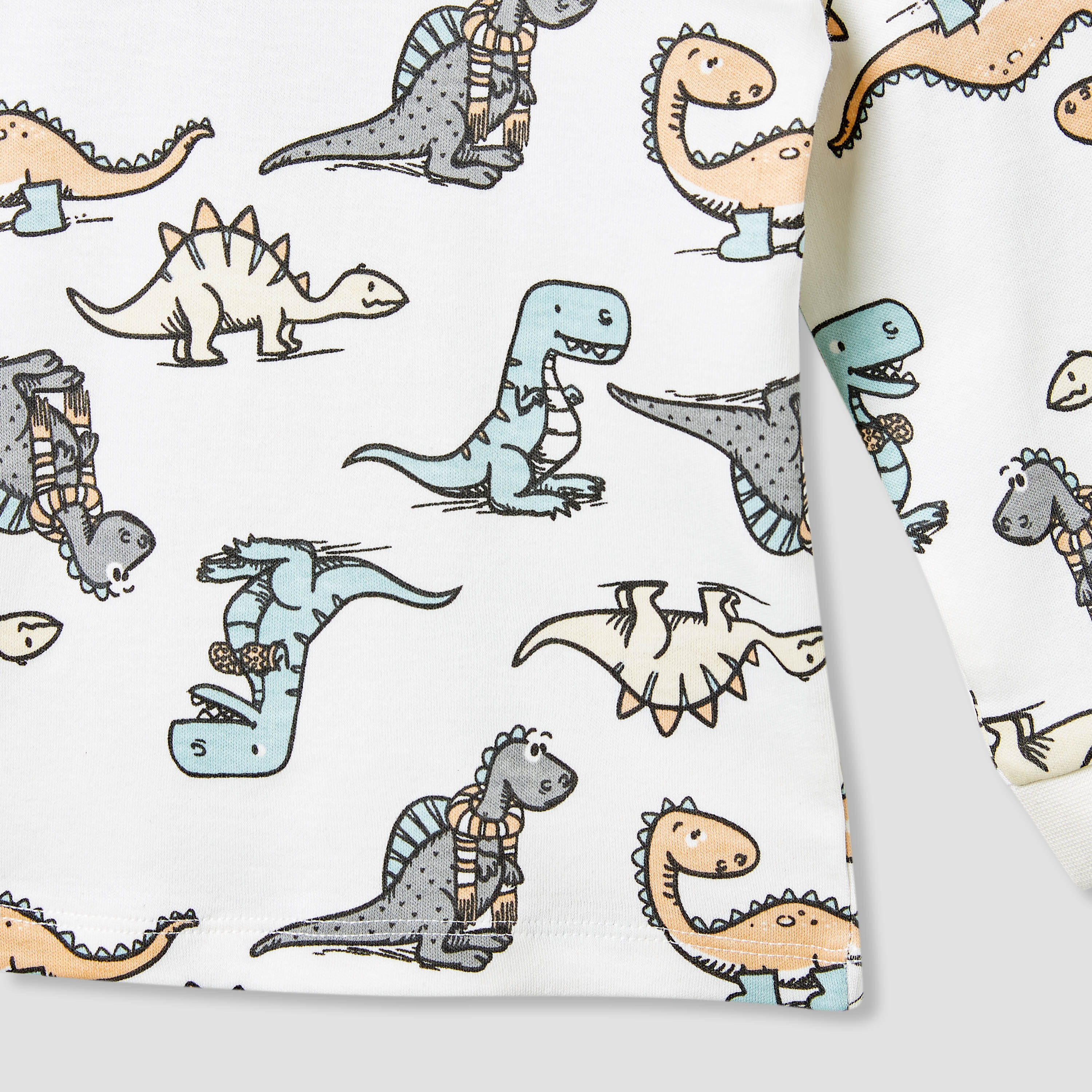 Juniors Dinosaur Print T-shirt and Pyjama Set-baby-boys-clothing-nightwear-pyjamasets-image-5