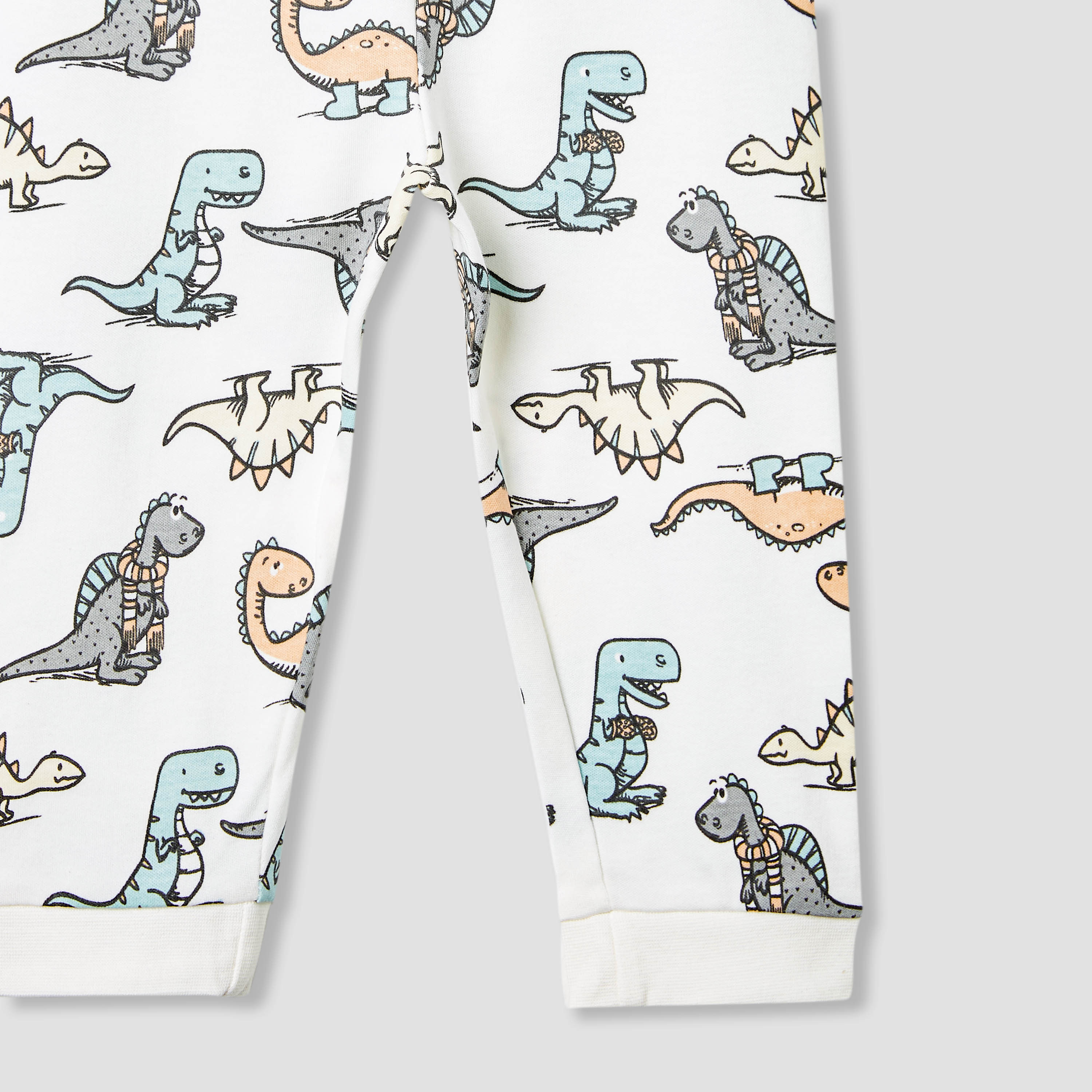 Juniors Dinosaur Print T-shirt and Pyjama Set-baby-boys-clothing-nightwear-pyjamasets-image-7