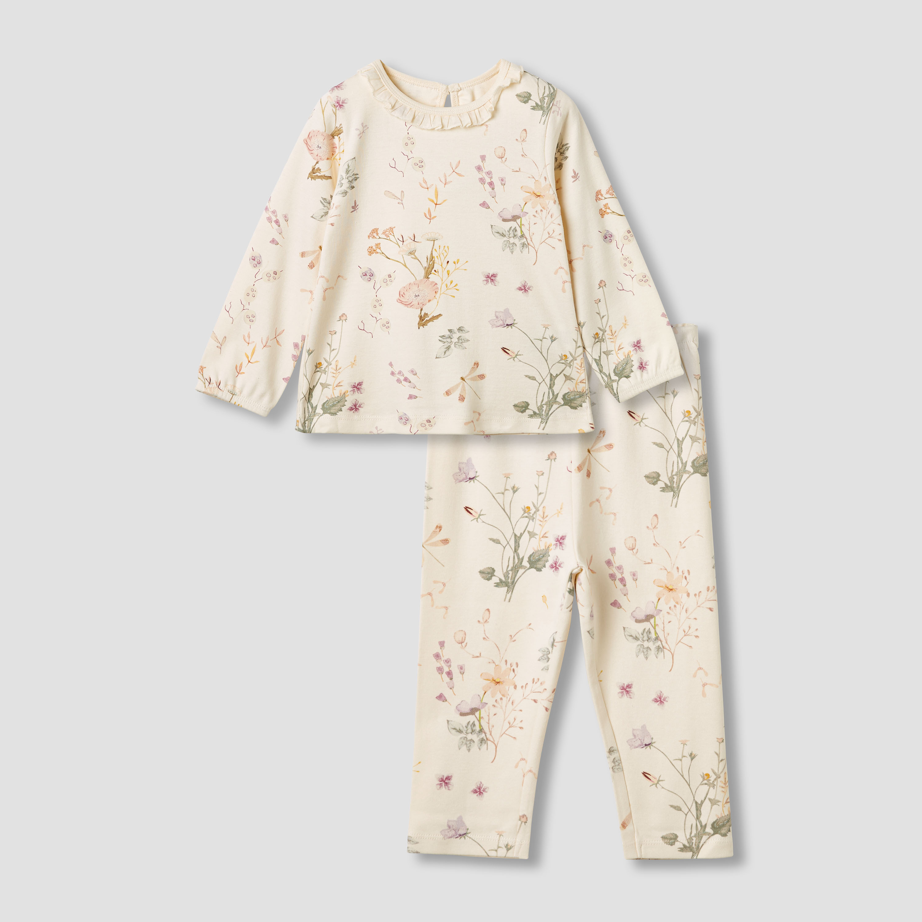 طقم بنطلون بيجاما وتيشيرت بأكمام طويلة وطبعات من جونيورز-baby-girls-clothing-nightwear-pyjamasets-image-1