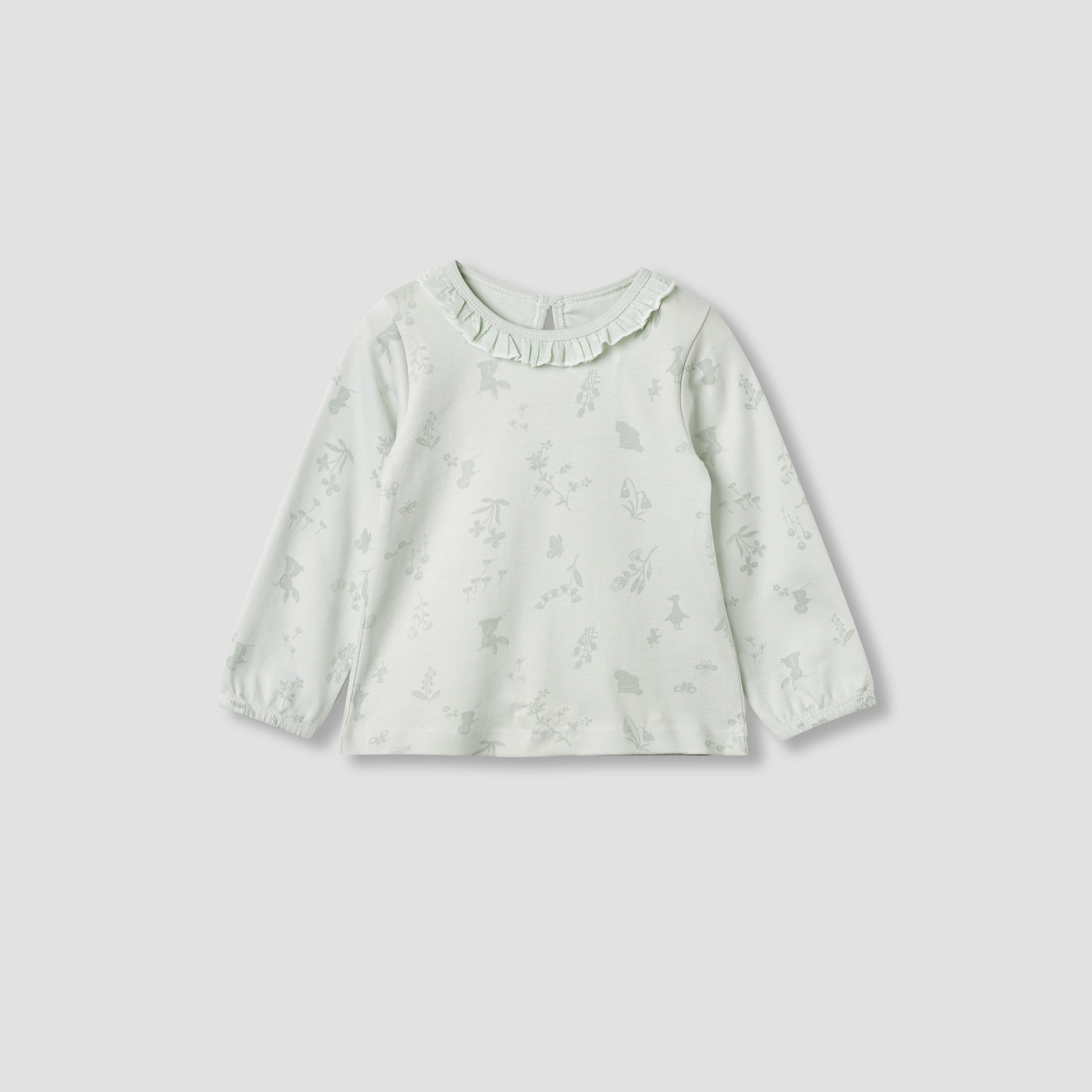 Juniors Floral Print Long Sleeve T-shirt and Pyjama Set-baby-girls-clothing-nightwear-pyjamasets-image-2