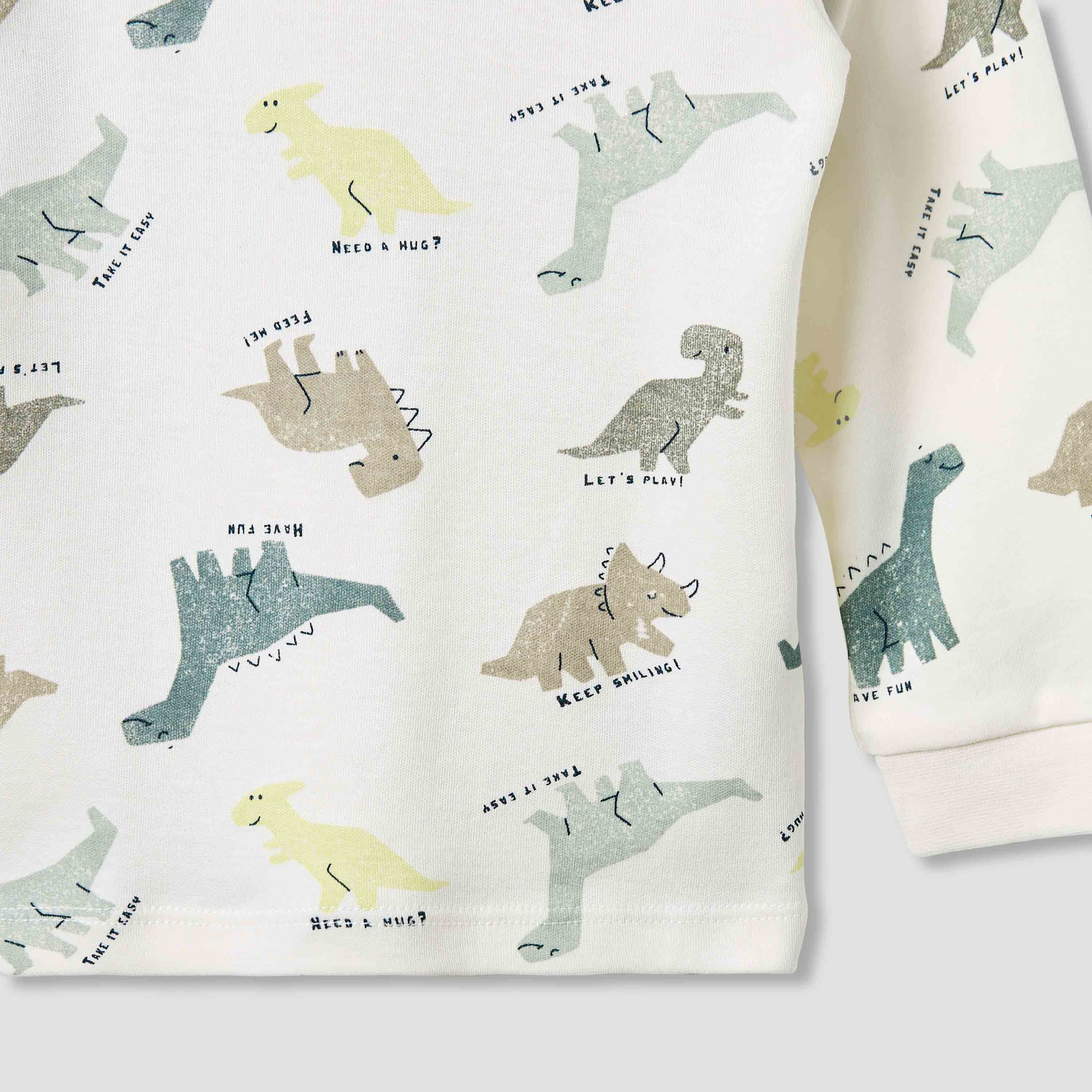 Juniors Dinosaur Print T-shirt and Pyjama Set-baby-boys-clothing-nightwear-pyjamasets-image-6