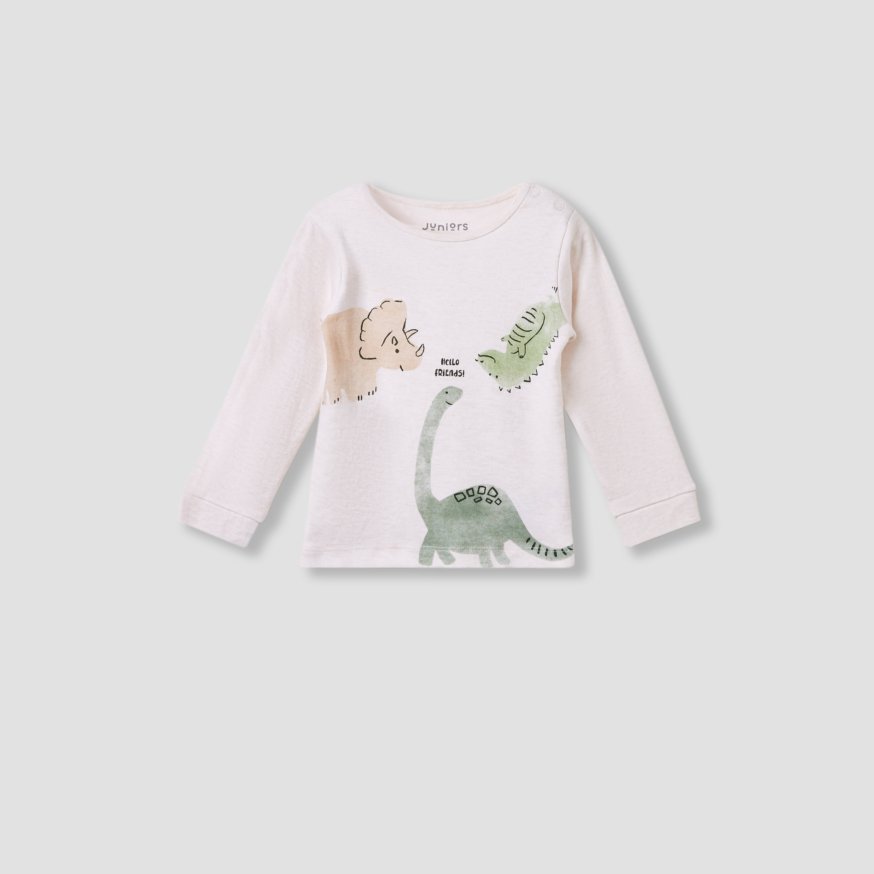 Juniors Dinosaur Print T-shirt and Pyjama Set-baby-boys-clothing-nightwear-pyjamasets-image-2