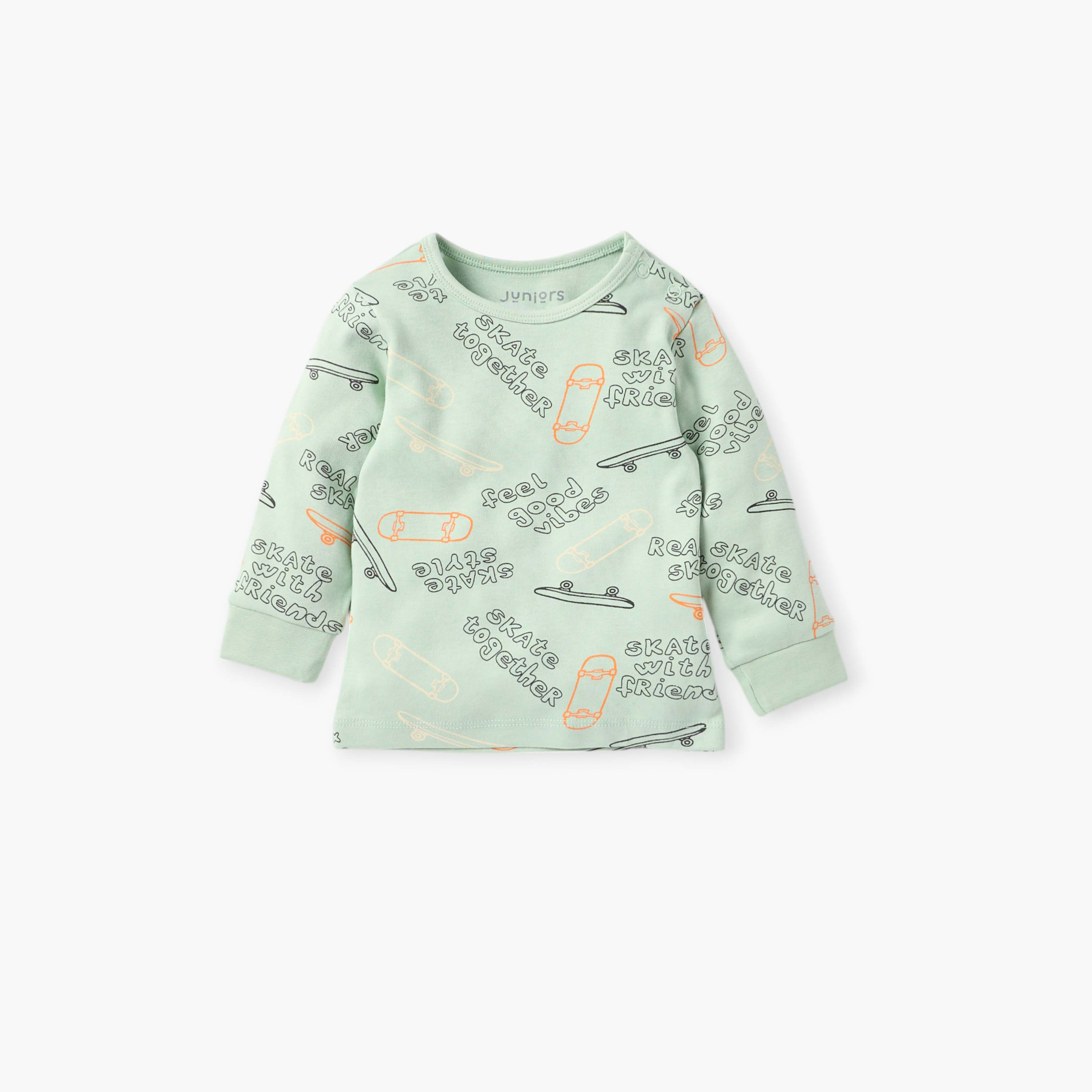 طقم بنطلون بيجاما وتيشيرت بطبعات من جونيورز-baby-boys-clothing-nightwear-pyjamasets-image-2