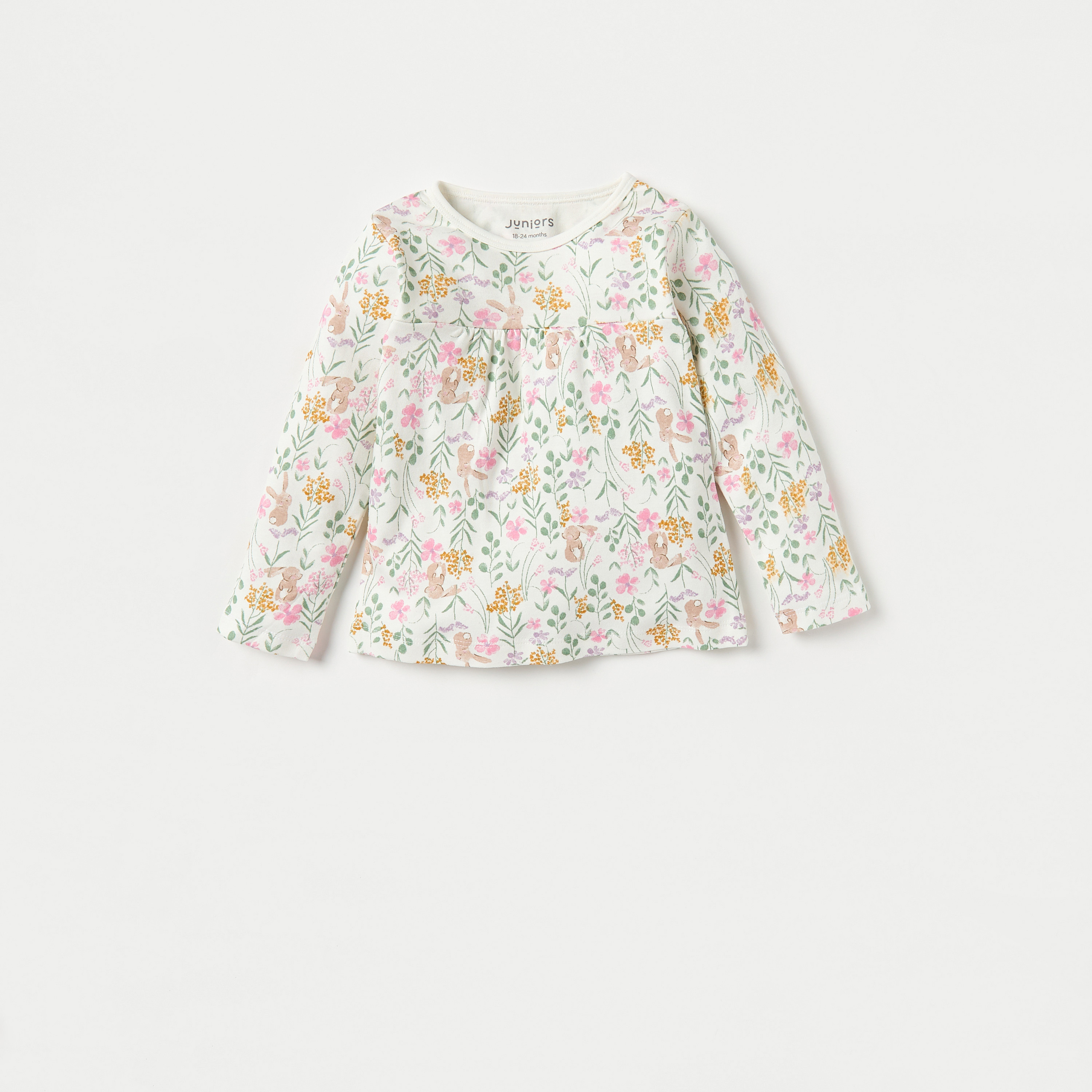 طقم بنطلون بيجاما وبلوزة بطبعات أزهار من جونيورز-baby-girls-clothing-nightwear-pyjamasets-image-2