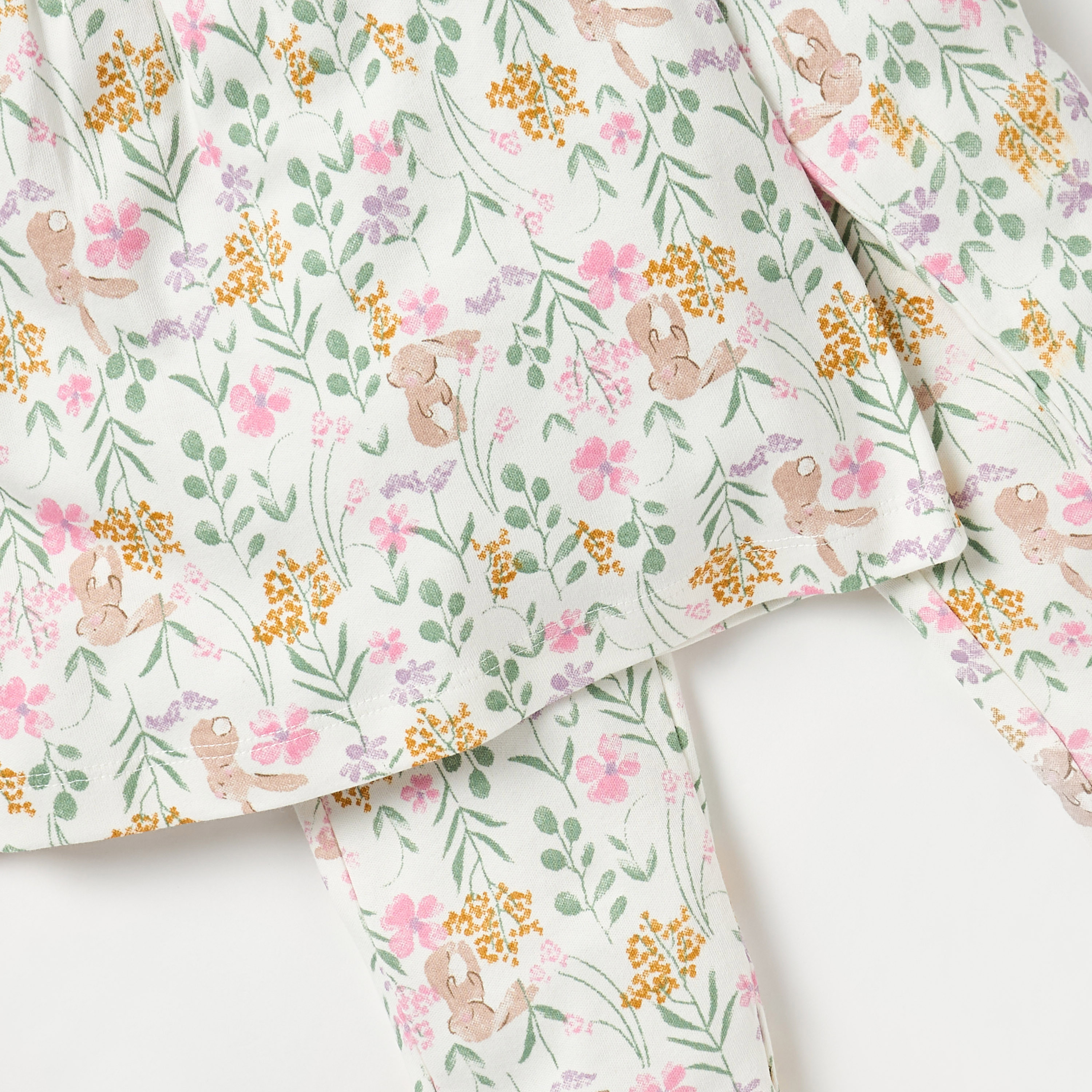 طقم بنطلون بيجاما وبلوزة بطبعات أزهار من جونيورز-baby-girls-clothing-nightwear-pyjamasets-image-5