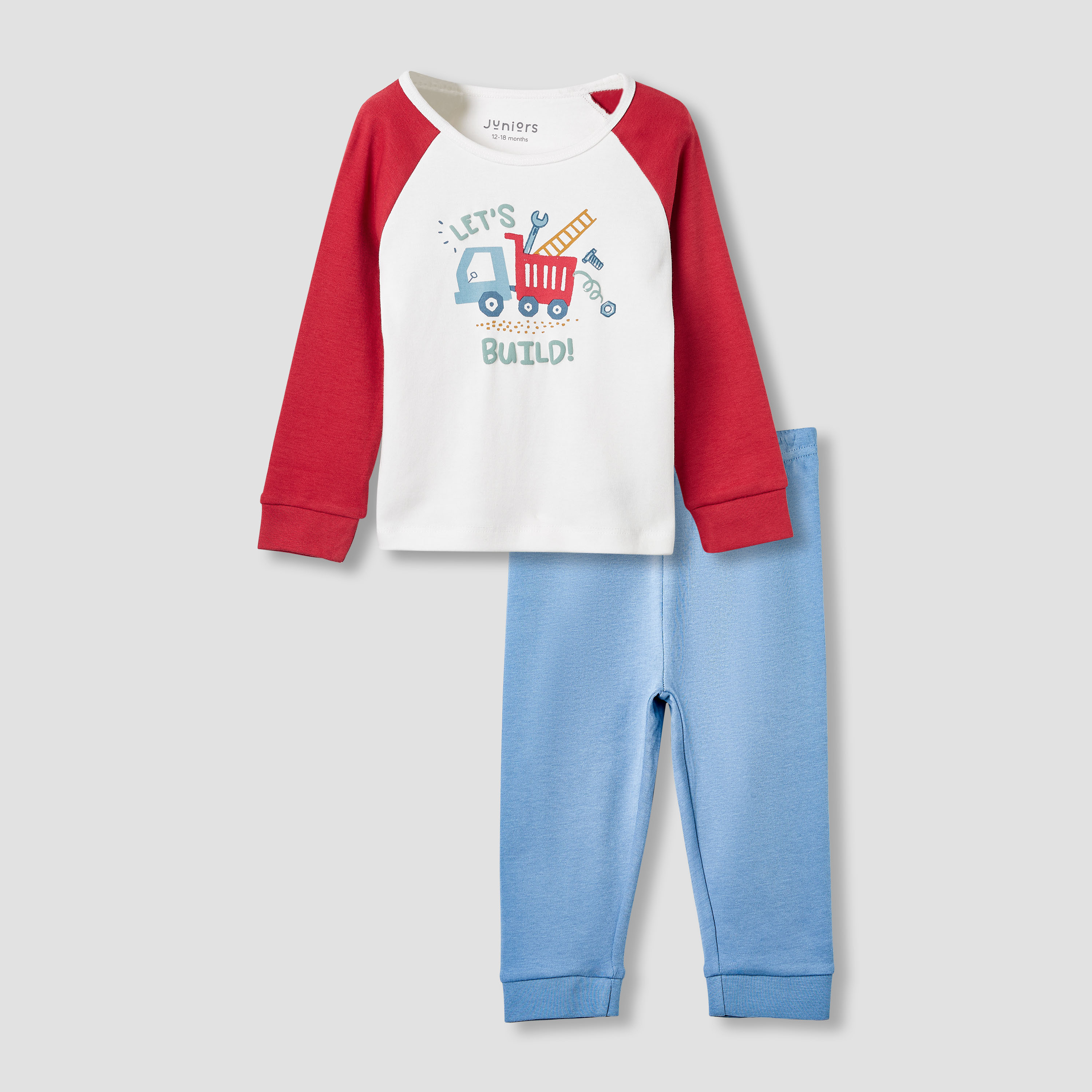 Juniors Graphic Print T-shirt and Pyjama Set-baby-boys-clothing-nightwear-pyjamasets-image-1